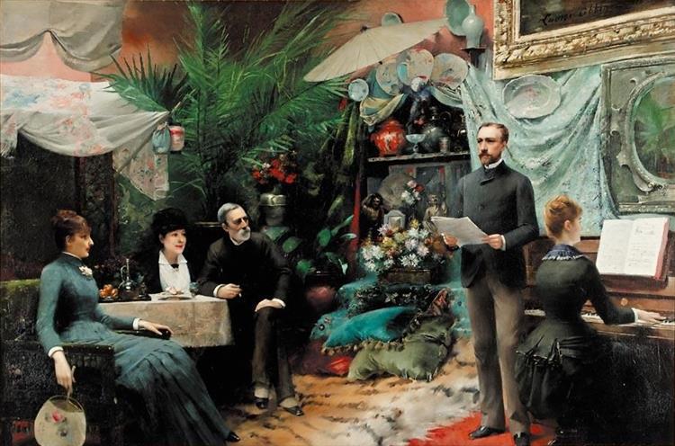 An Afternoon Song by Louise Abbema Reproduction