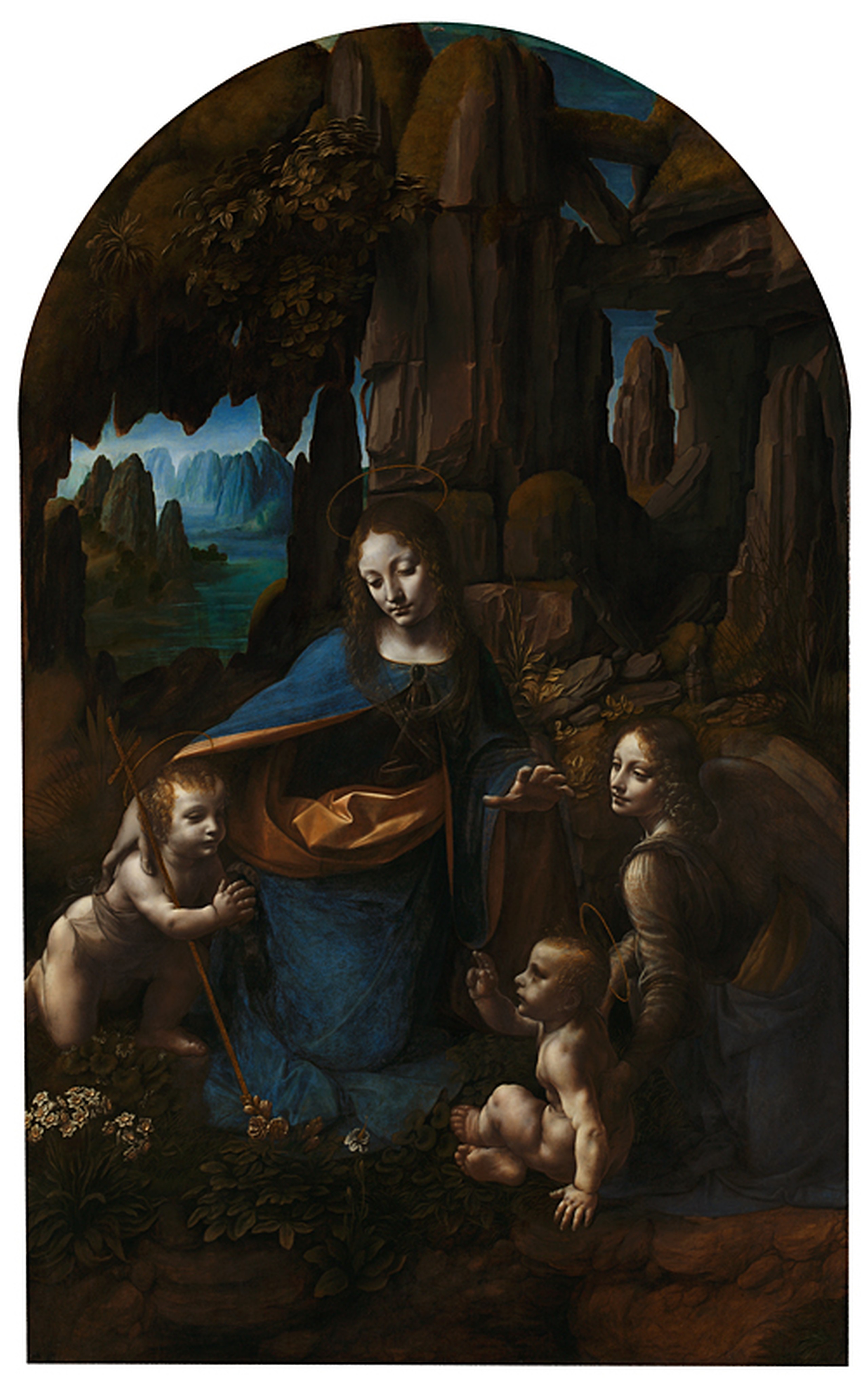 London Virgin of the Rocks 1491 by Leonardo da Vinci Reproduction