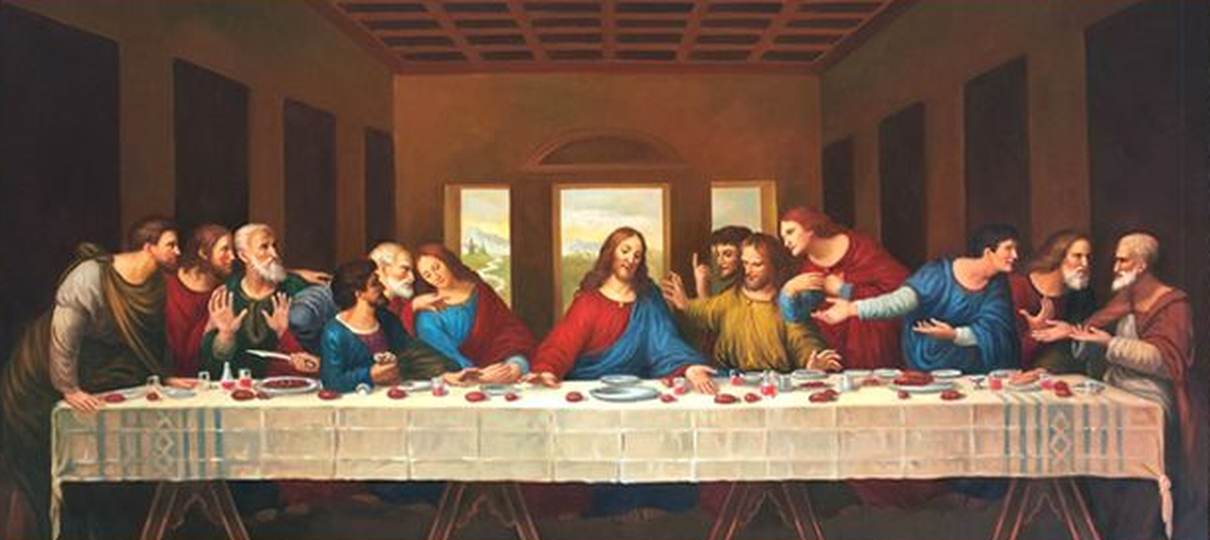 The Last Supper 1495 by Leonardo da Vinci Reproduction