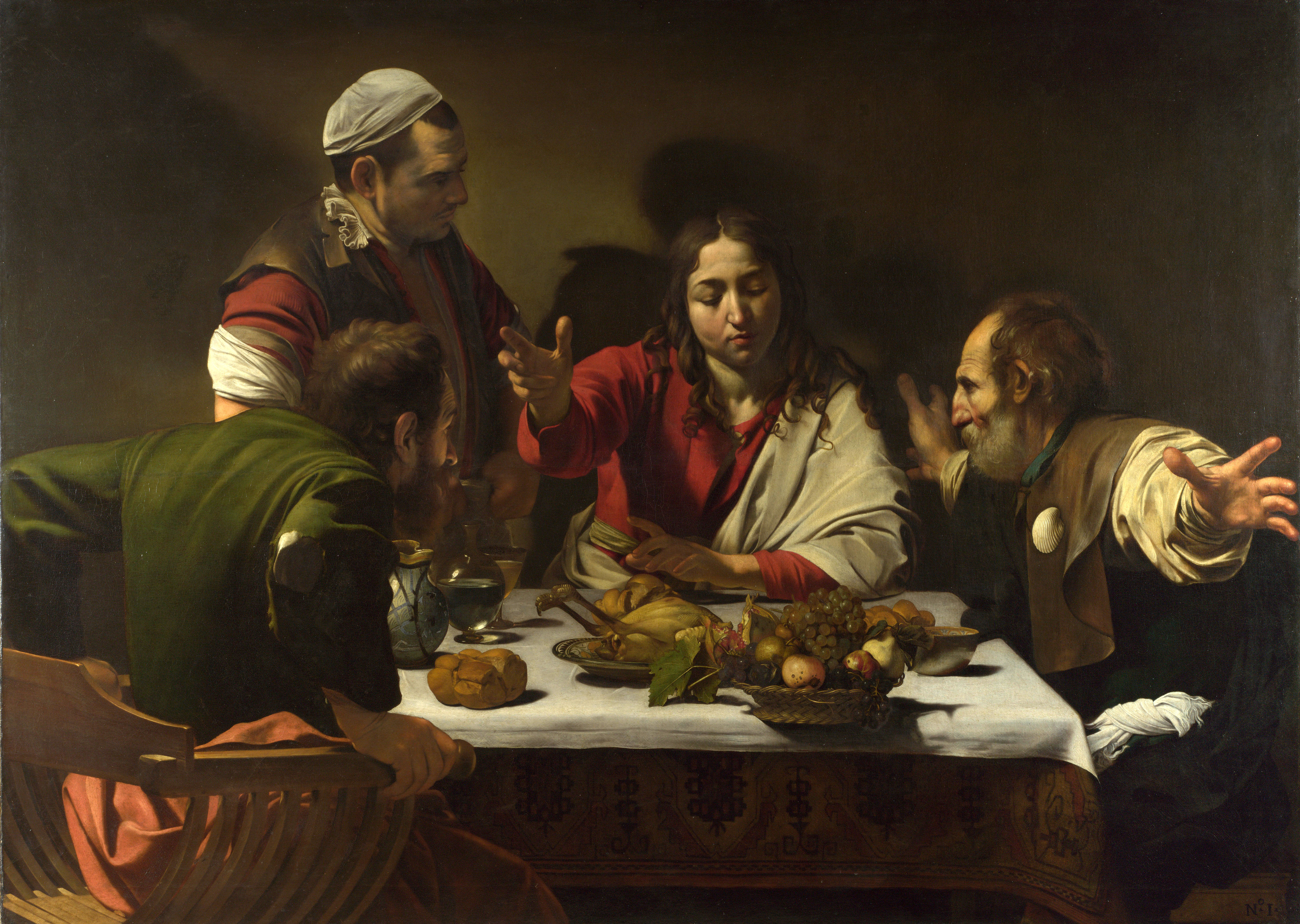 Supper at Emmaus 1601 by Caravaggio Reproduction