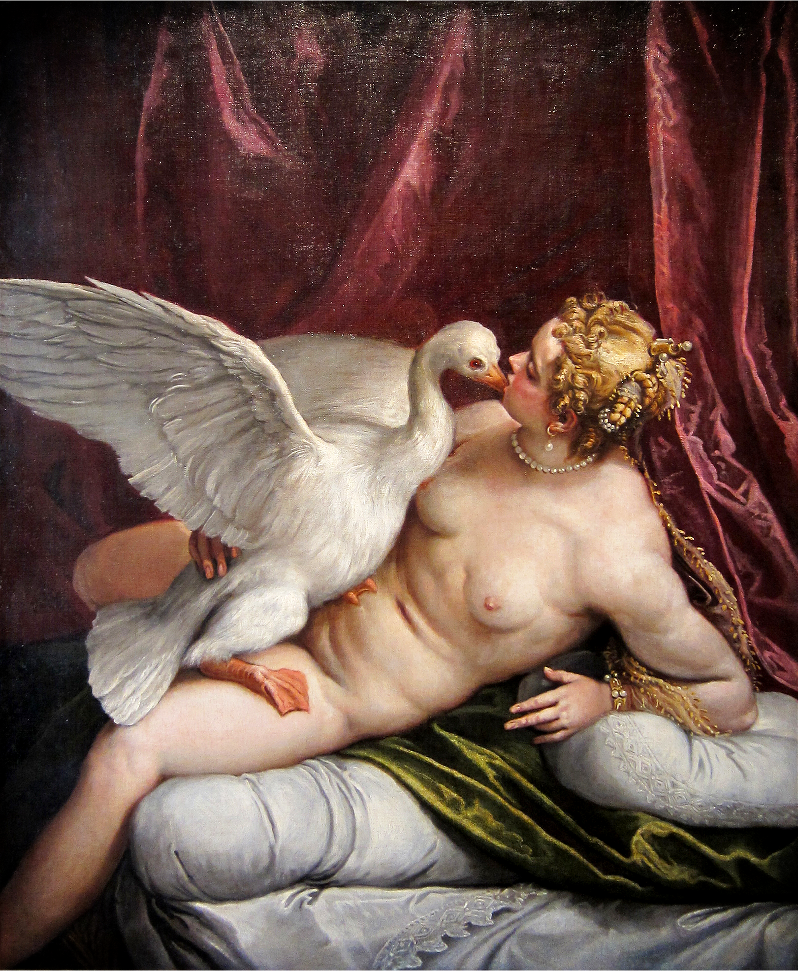 Leda and the Swan 1585 by Paolo Veronese Reproduction