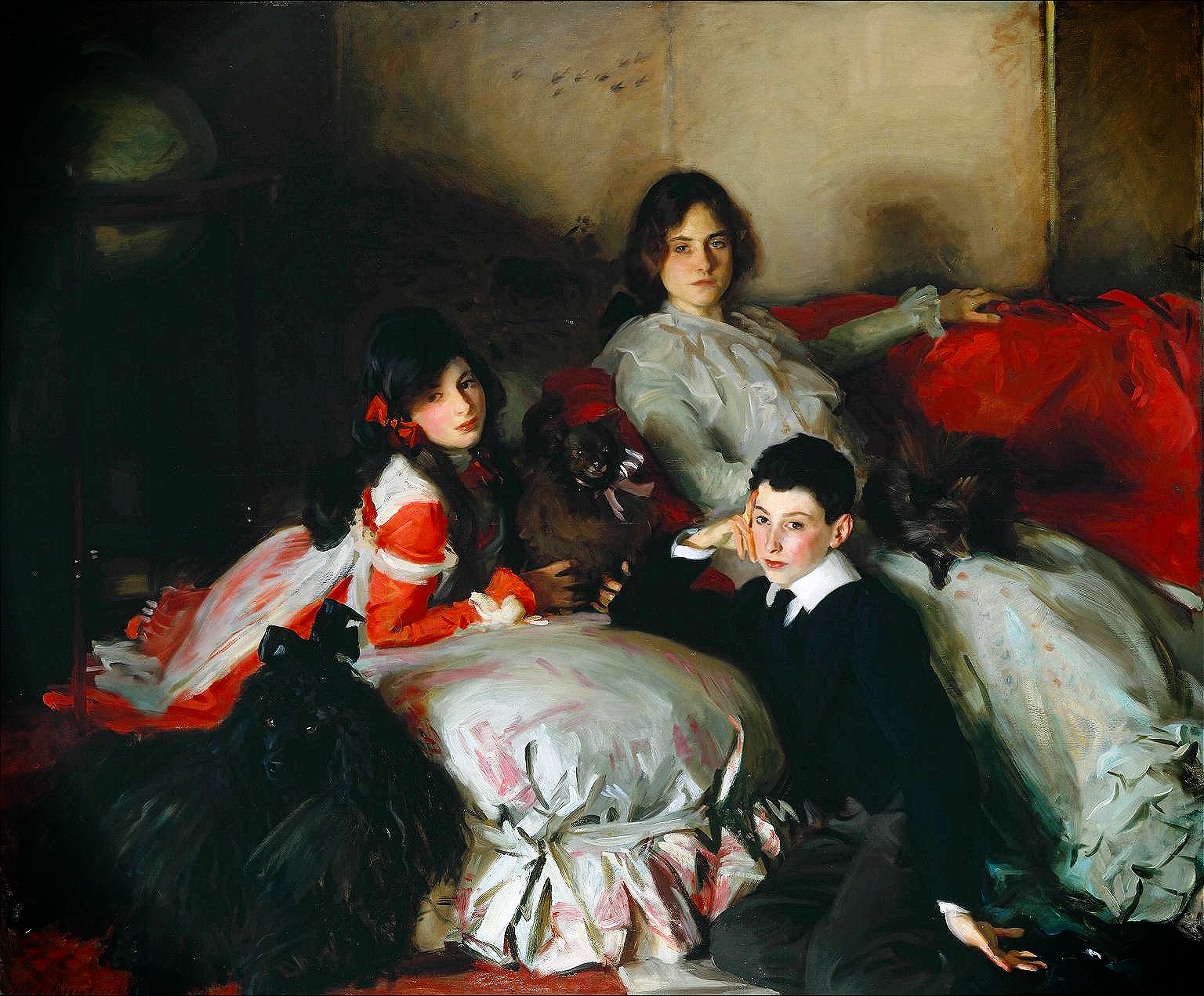 Asher Wertheimer Portrait (Essie, Ruby and Ferdinand Wertheimer) 1902 by John Singer Sargent Reproduction