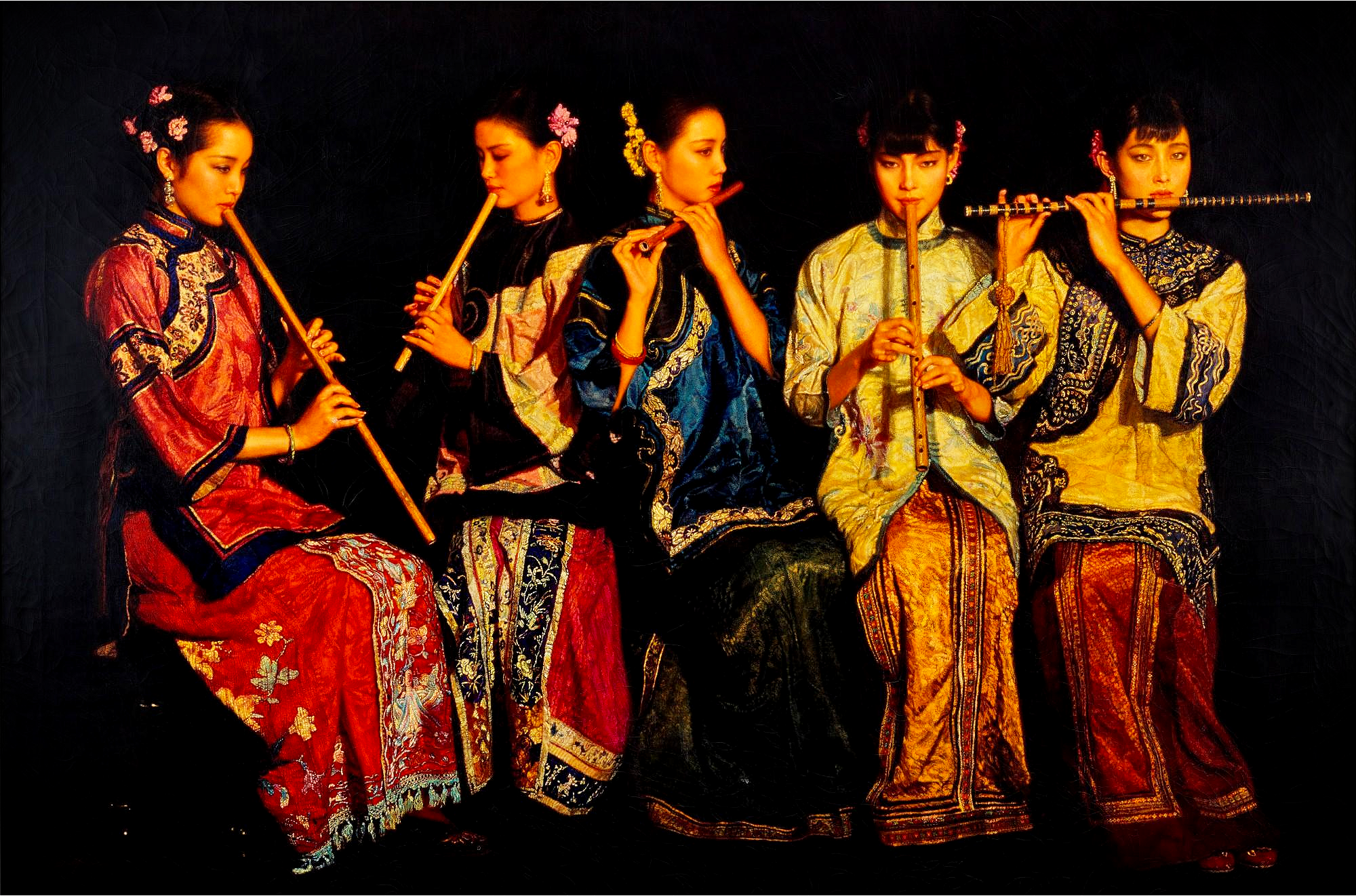 Banquet 1991 by Chen Yifei Reproduction