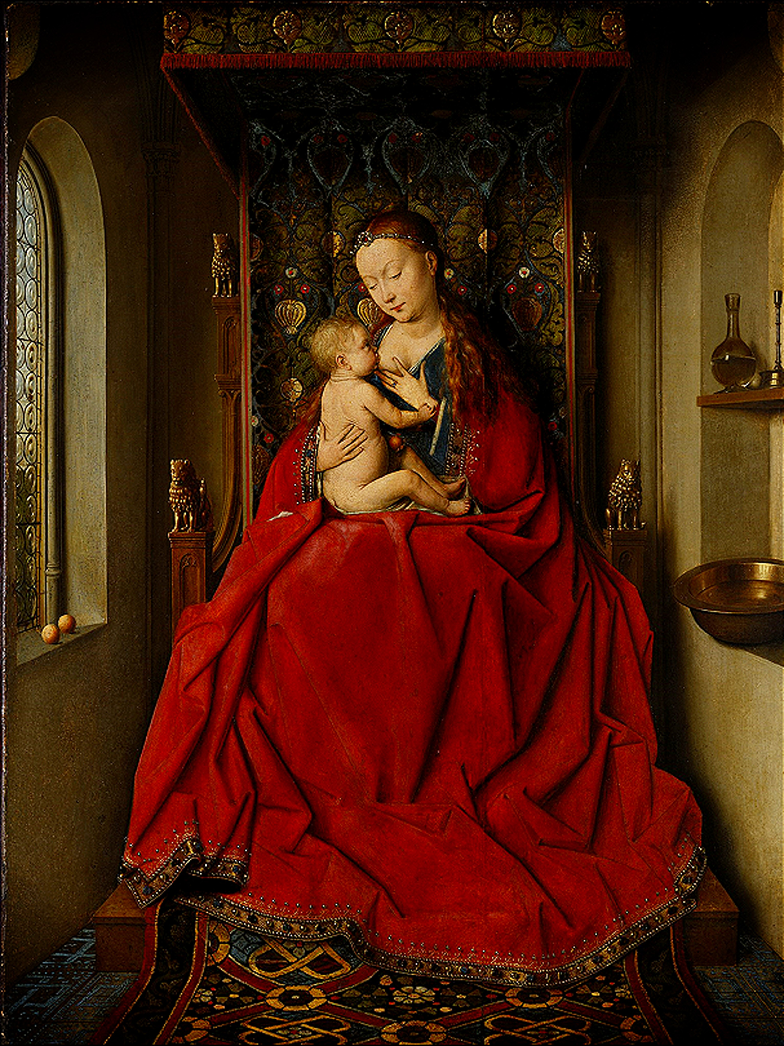 Lucca Madonna 1436 by Jan van Eyck Reproduction
