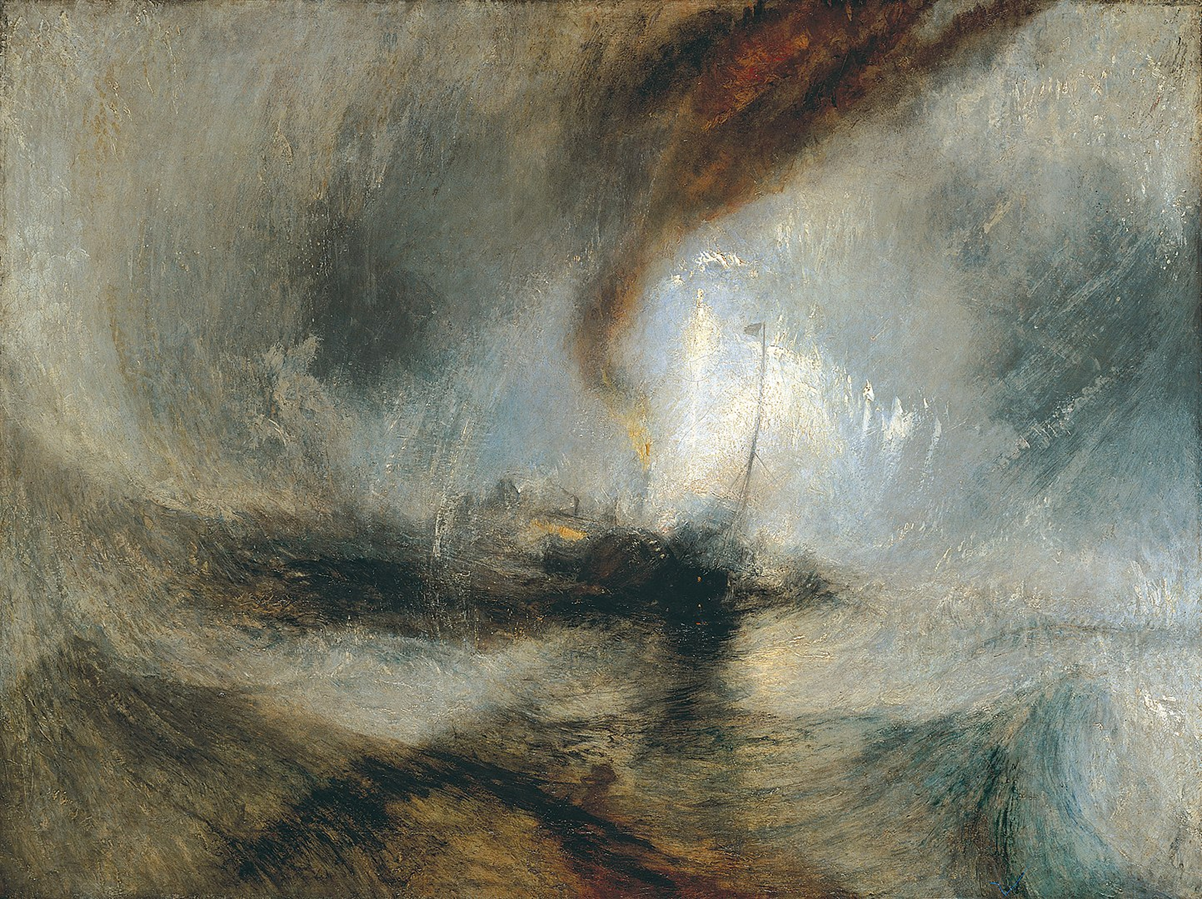Snow Storm Steam-Boat off a Harbour's Mouth 1842 by Joseph Mallord William Turner reproduction