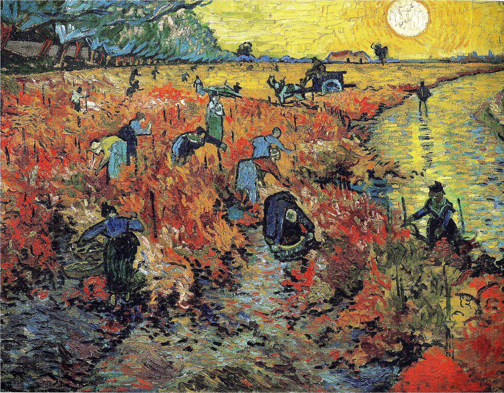 The Red Vineyard 1888 by Vincent Van Gogh Reproduction