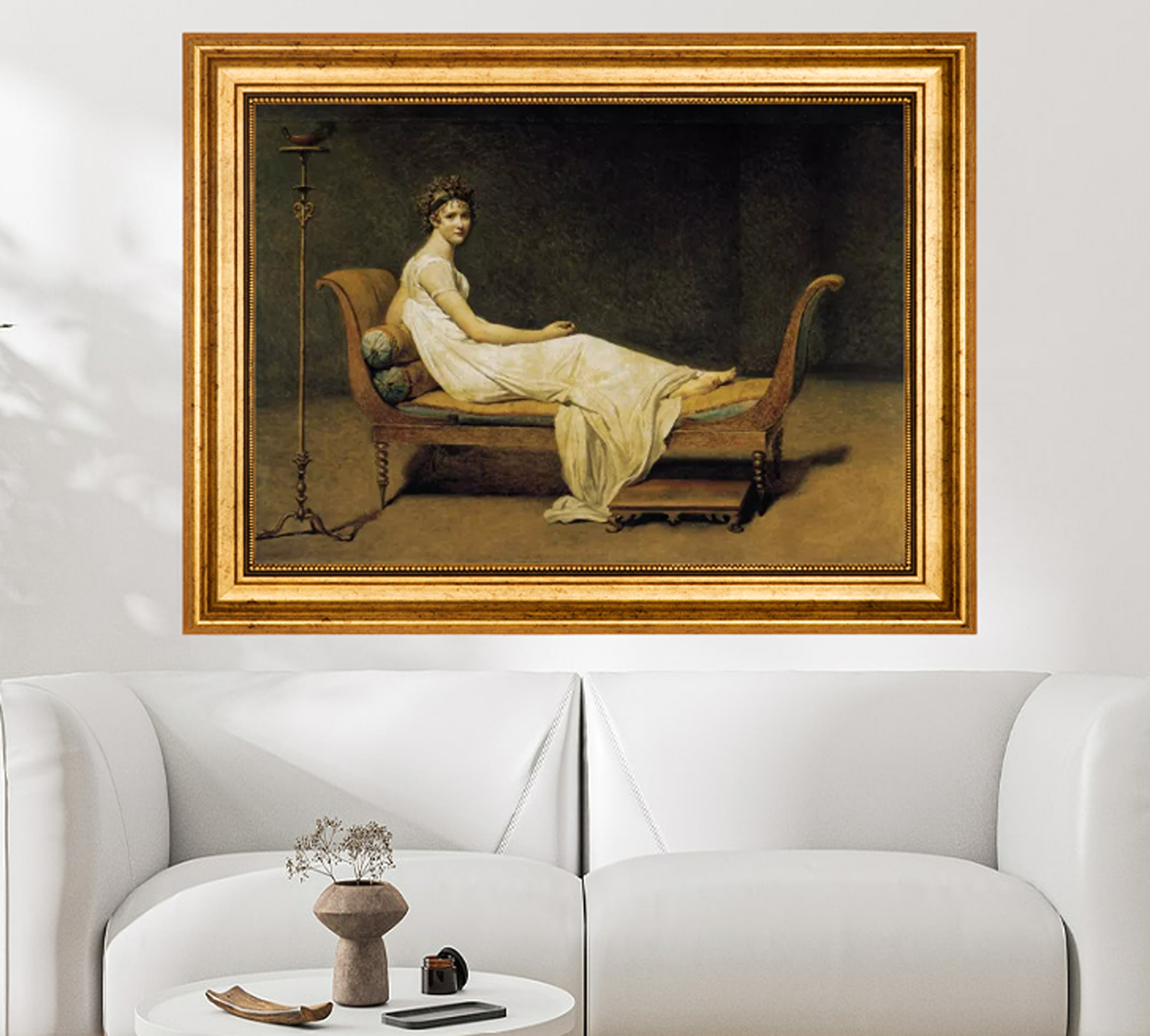 Portrait of Madame Récamier 1800 by Jacques-Louis David Reproduction