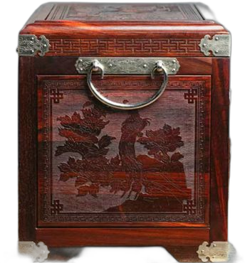 Vintage Siam Rosewood Jewelry Box Plush Velvet Interior Christmas gift Wedding gift rare rosewood antique