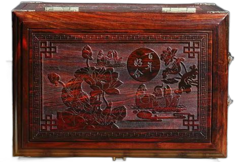 Vintage Siam Rosewood Jewelry Box Plush Velvet Interior Christmas gift Wedding gift rare rosewood antique