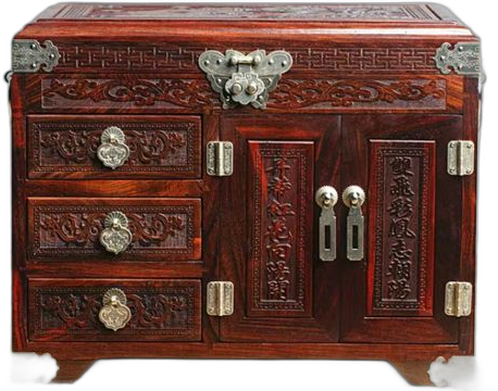 Vintage Siam Rosewood Jewelry Box Plush Velvet Interior Christmas gift Wedding gift rare rosewood antique