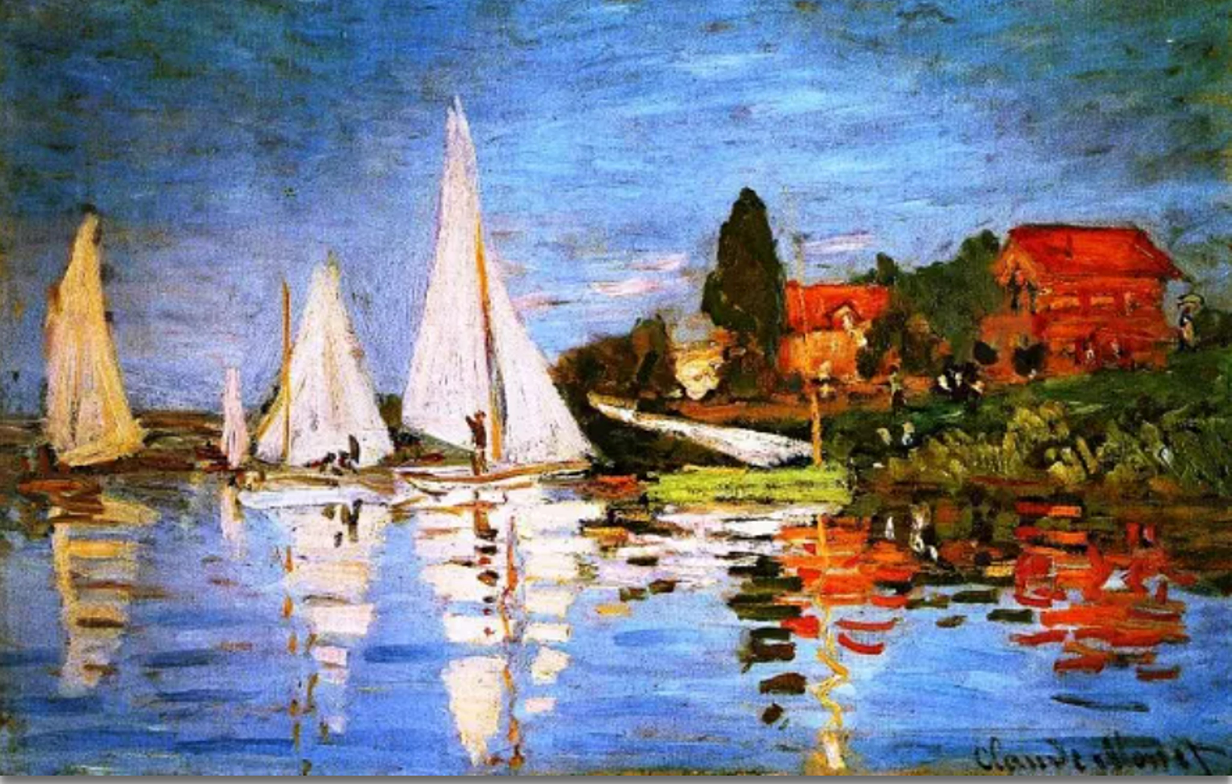 Regatta at Argenteuil 1872 by Claude Monet Reproduction