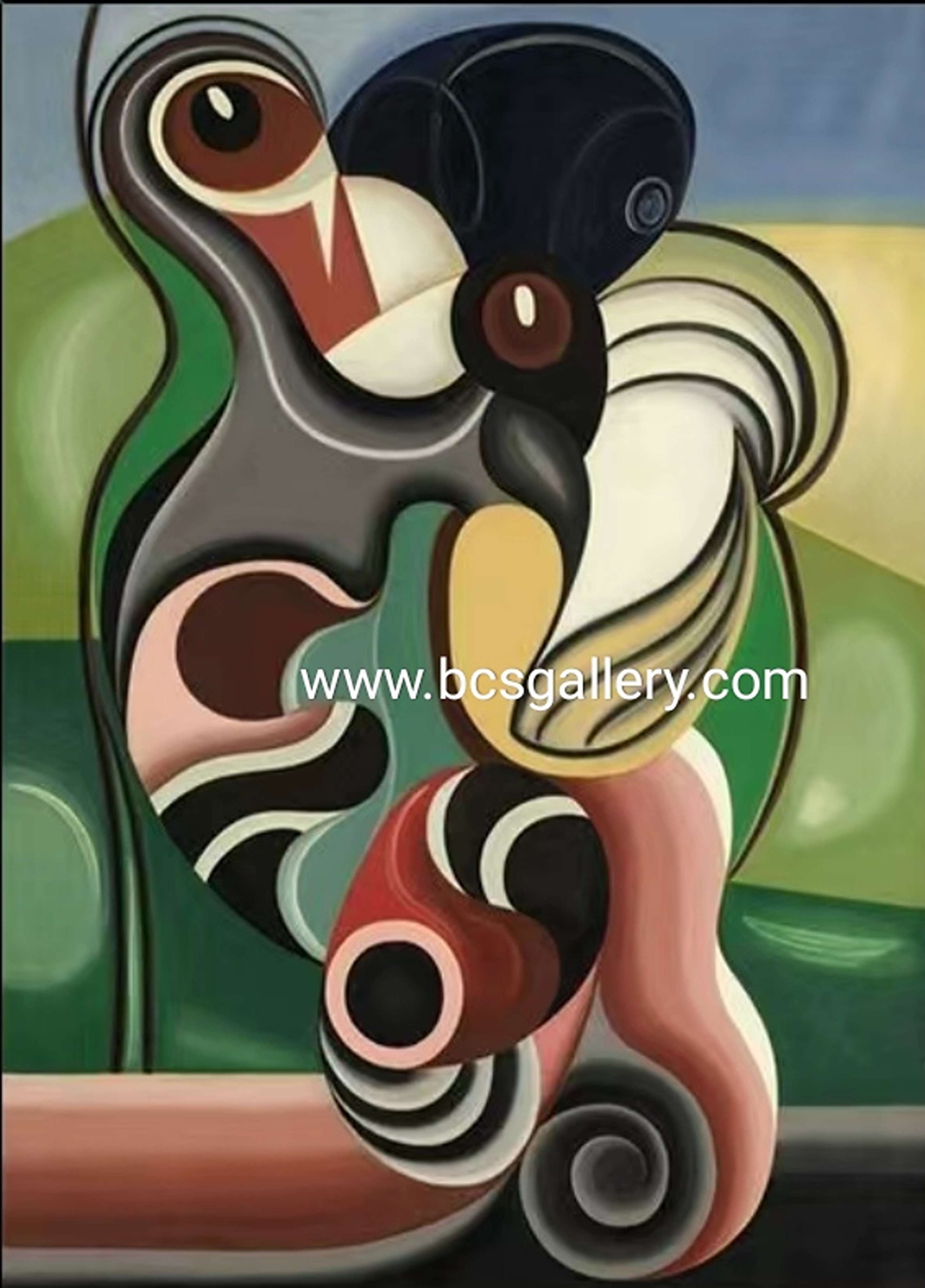 Le Rêve Cubist Original Oil Painting Picasso Inspired The Dream art Trendy Home Decor by John Lu