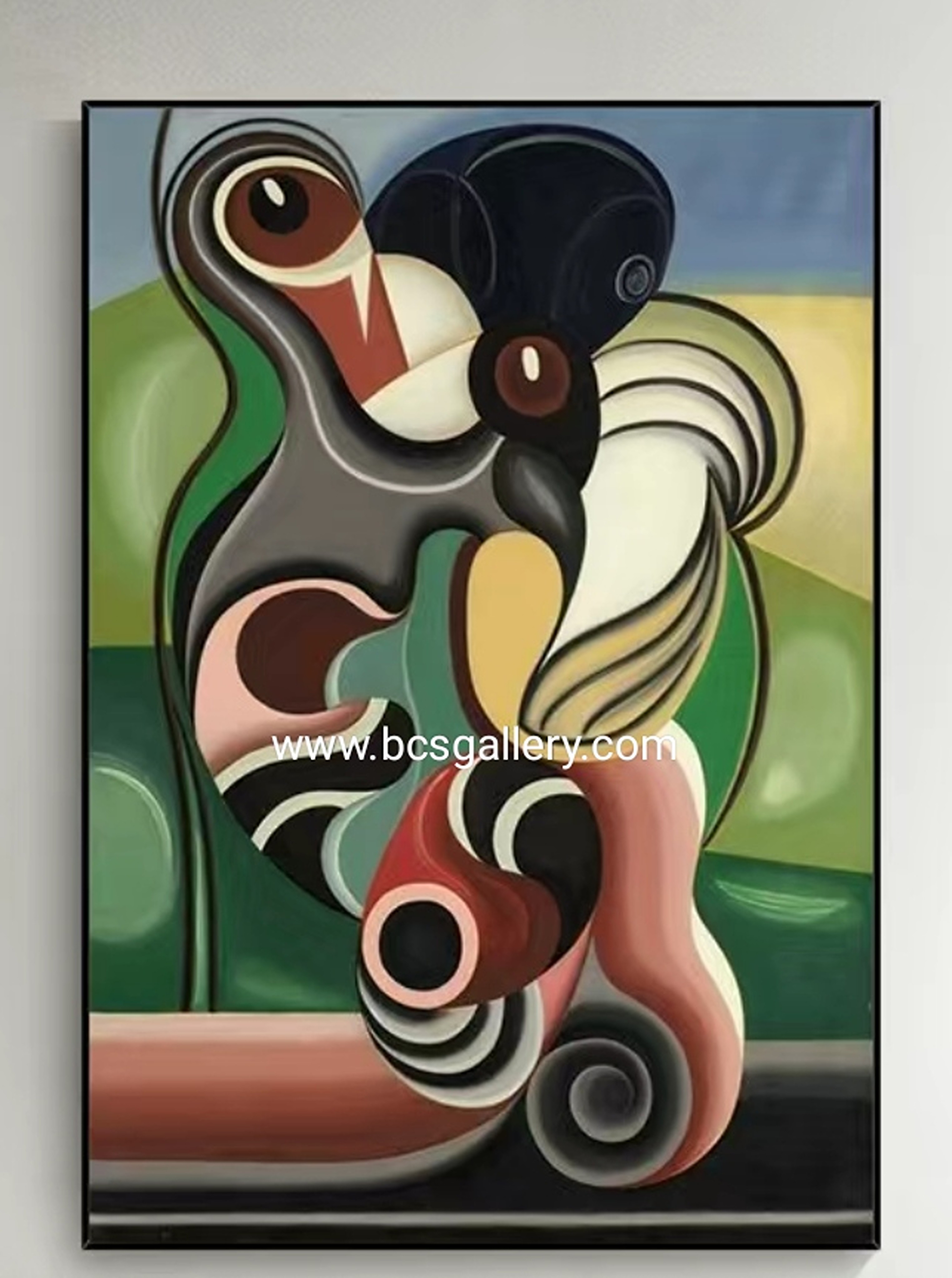 Le Rêve Cubist Original Oil Painting Picasso Inspired The Dream art Trendy Home Decor by John Lu