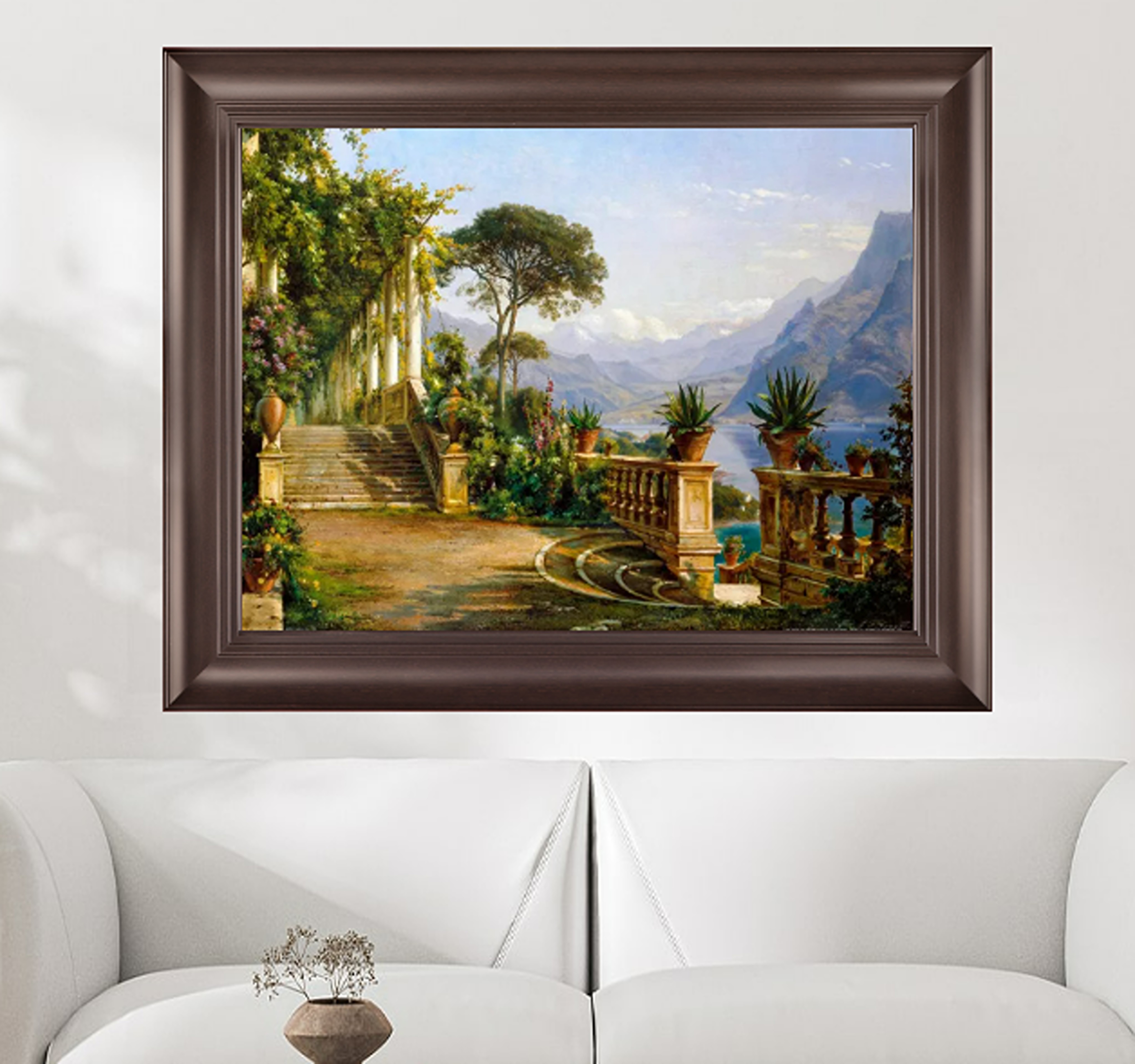Lodge on Lake Como 1875 by Carl Frederic Aagaard reproduction