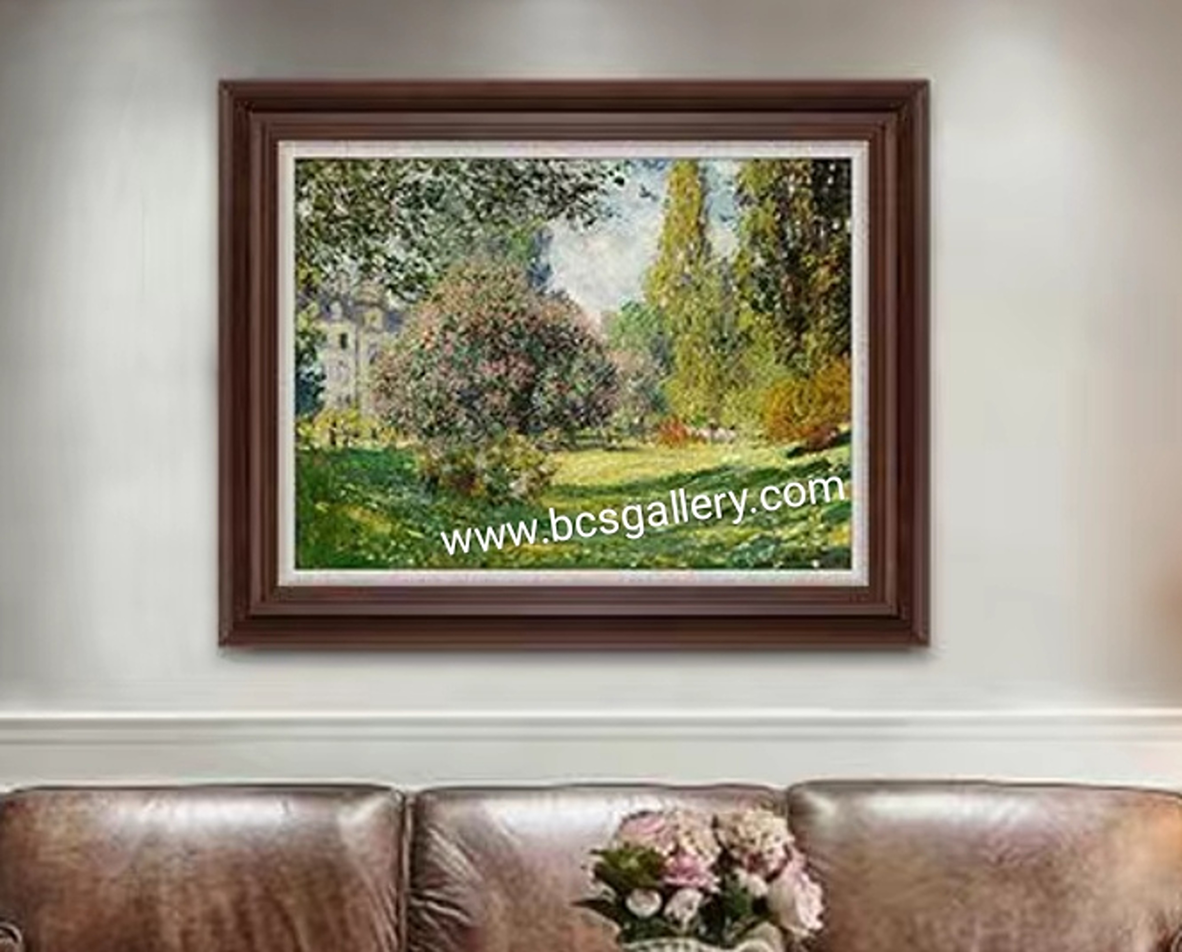 Landscape: The Parc Monceau 1876 by Claude Monet Reproduction