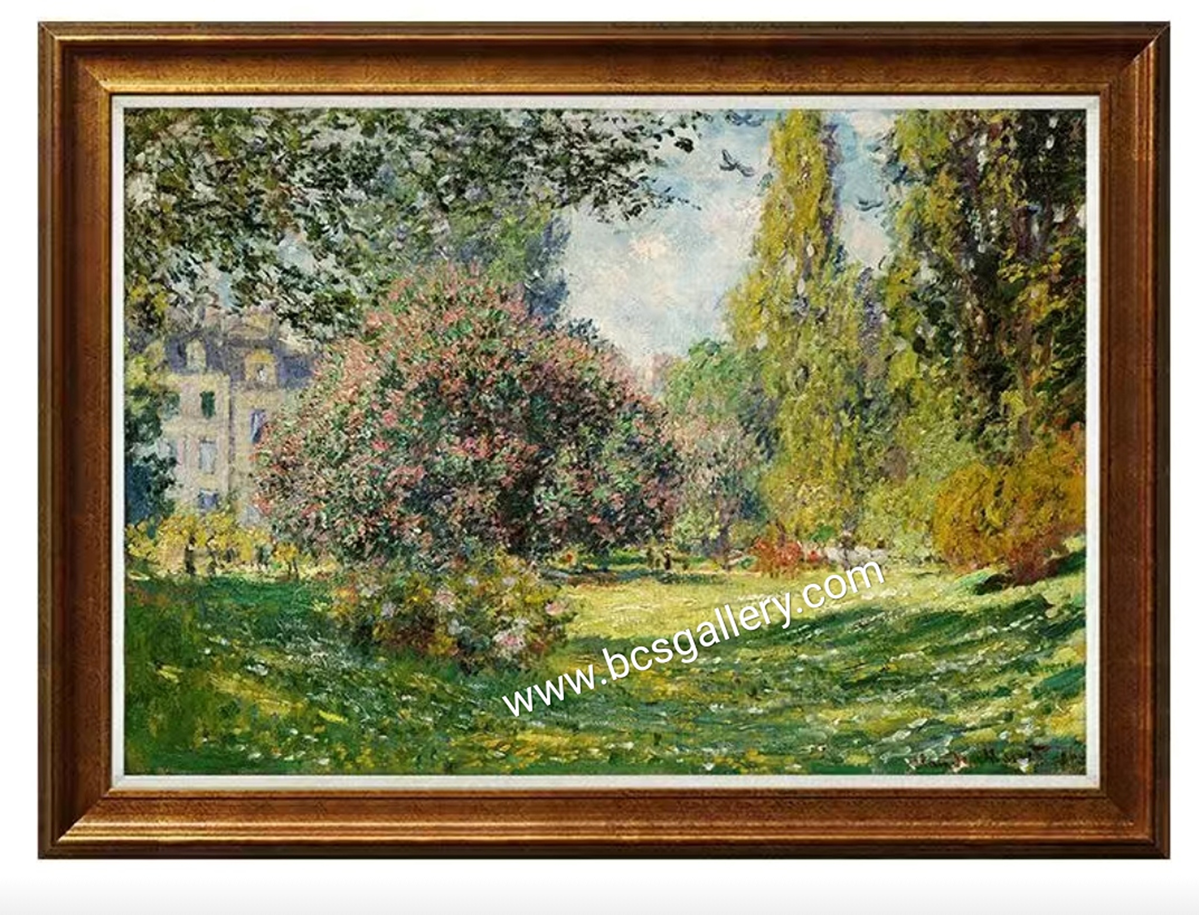 Landscape: The Parc Monceau 1876 by Claude Monet Reproduction