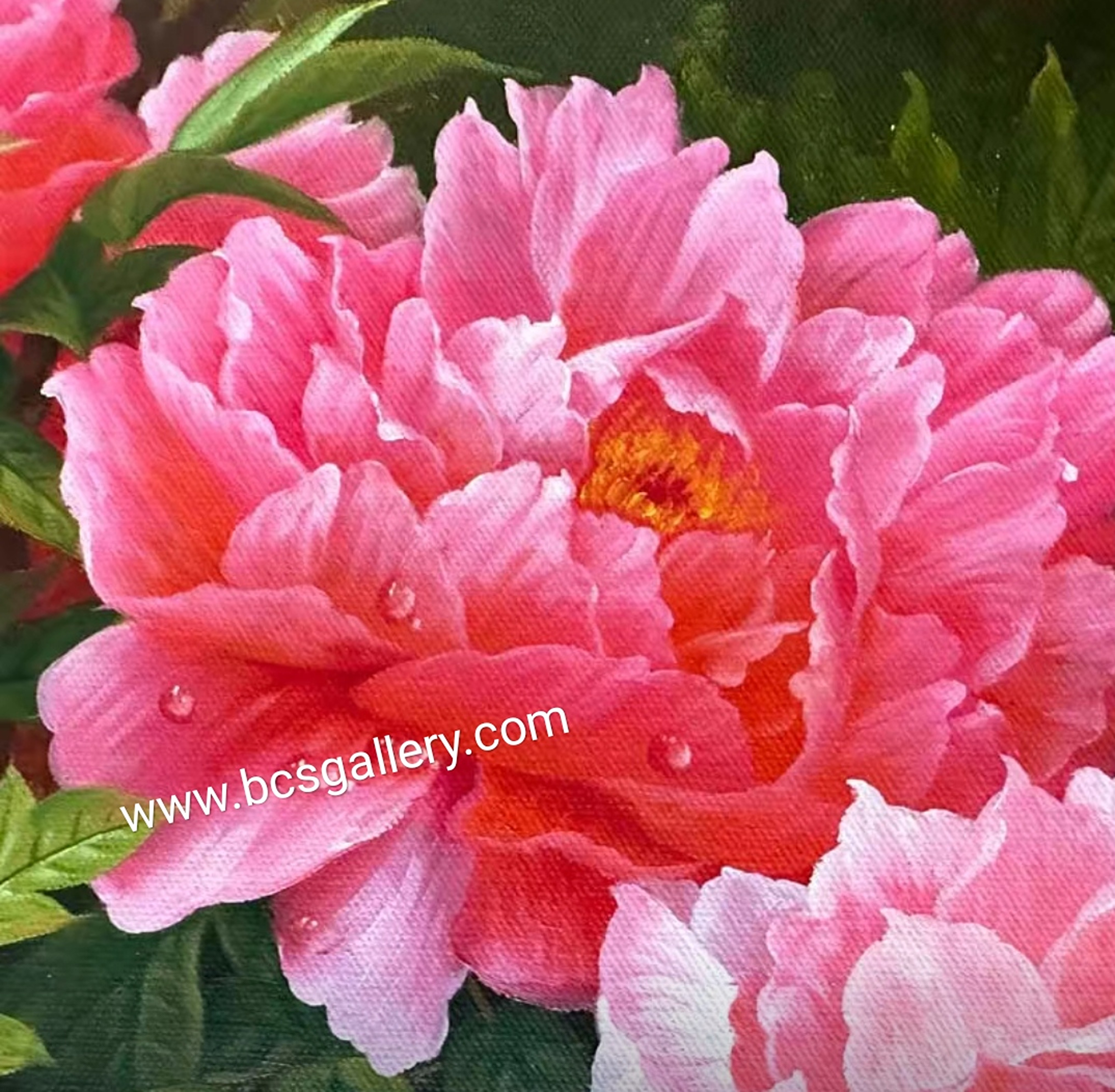 Original Peonies Oil Painting Peonies Oil Painting on canvas 100% Hand Painted Floral Landscape by Maria Jin