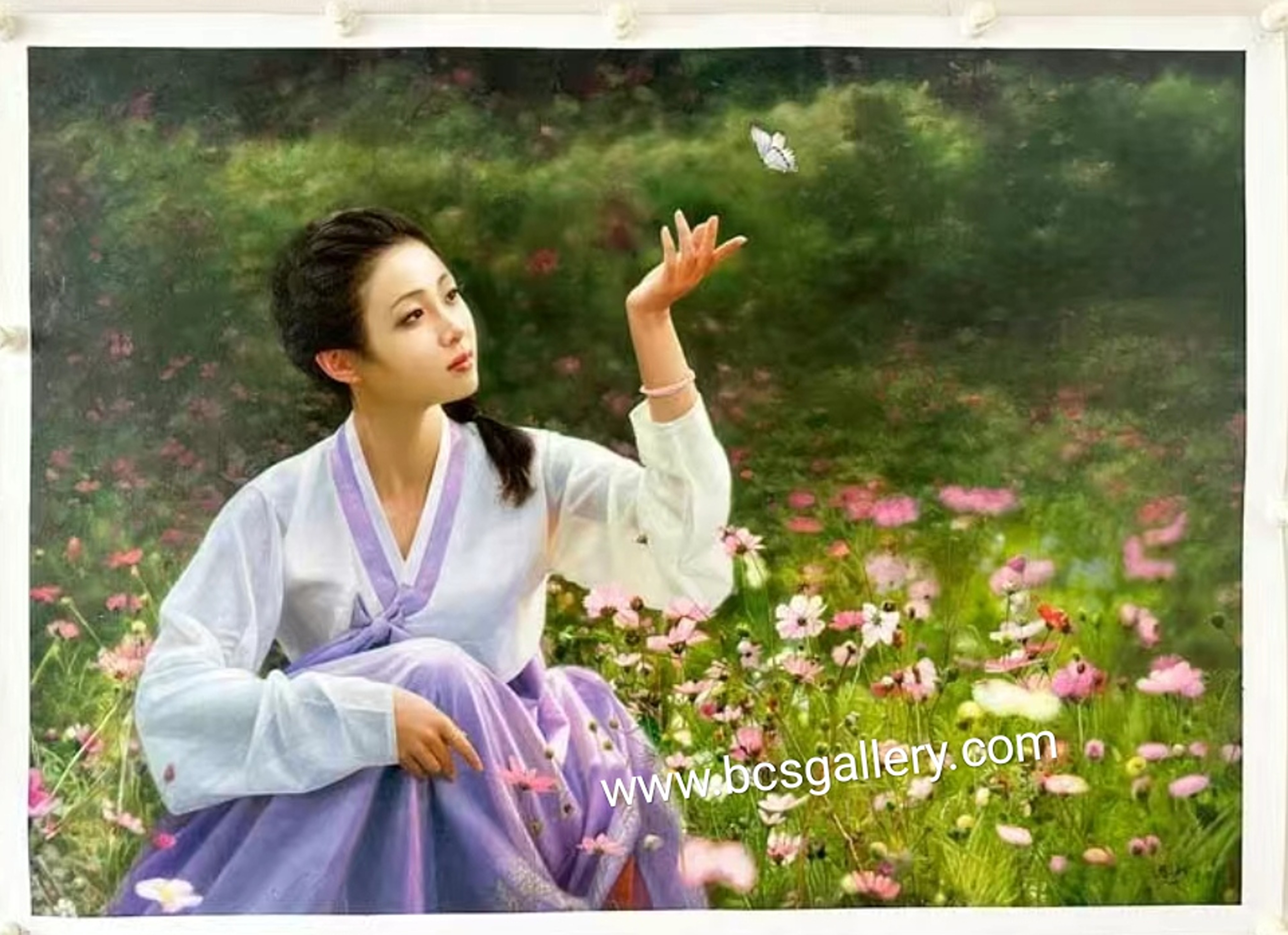 Original Le Printemps Oil Painting Springtime Oil Painting on canvas 100% Hand Painted Nature Wall Decor Rural Landscape by Jeremy Piao