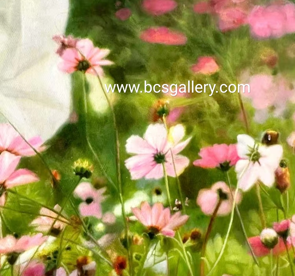 Original Le Printemps Oil Painting Springtime Oil Painting on canvas 100% Hand Painted Nature Wall Decor Rural Landscape by Jeremy Piao