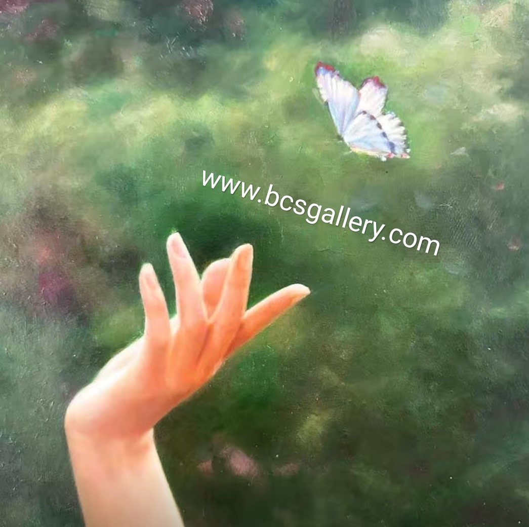 Original Le Printemps Oil Painting Springtime Oil Painting on canvas 100% Hand Painted Nature Wall Decor Rural Landscape by Jeremy Piao