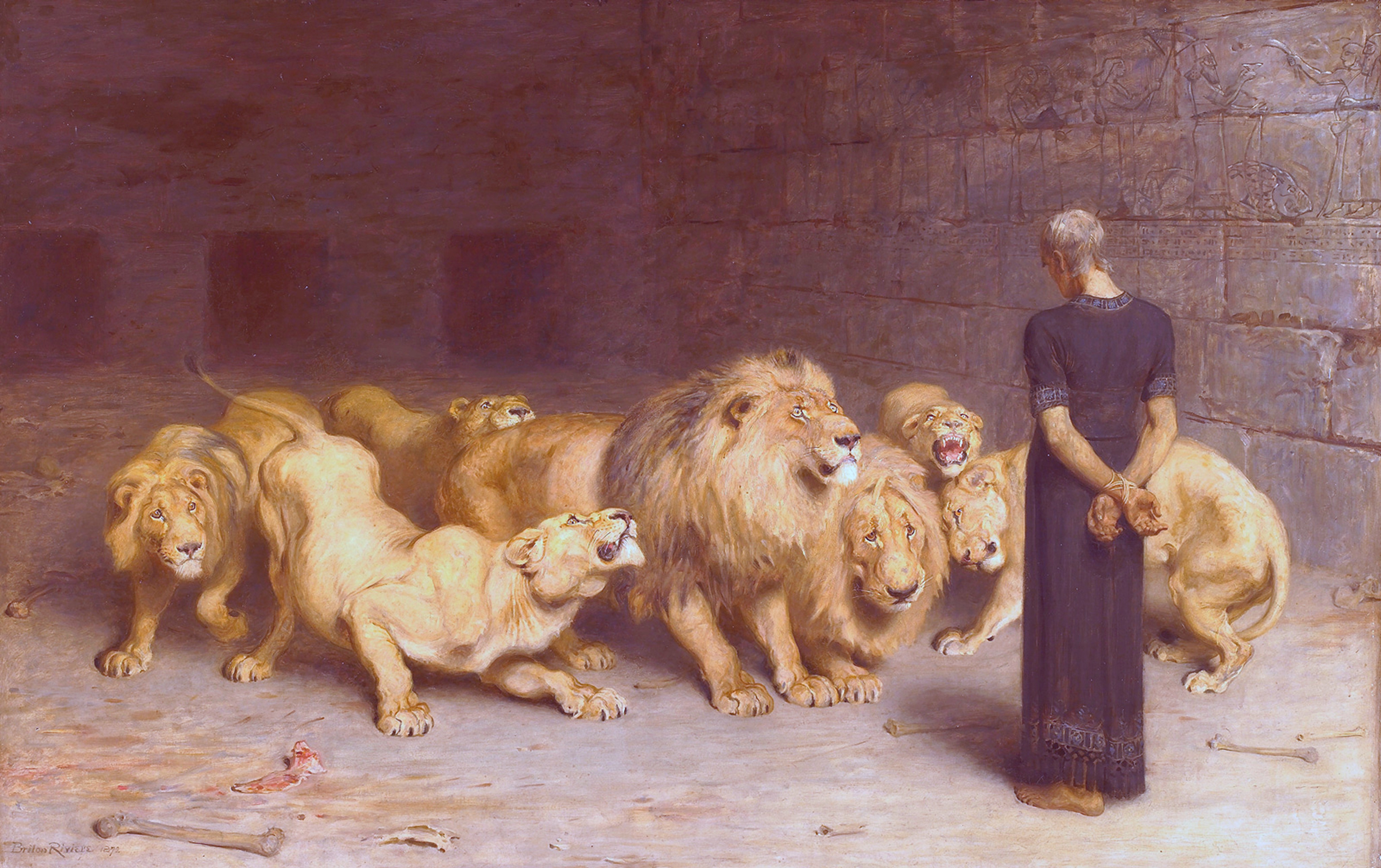 Daniel in the Lions Den by Briton Reviere Reproduction
