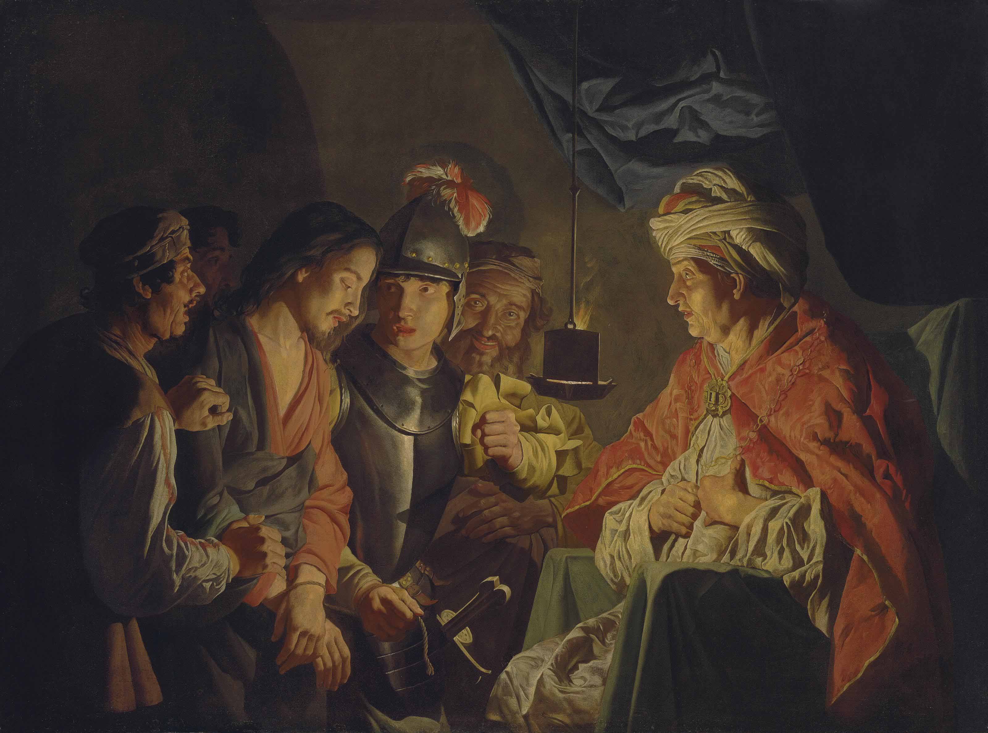 Christ Before Pilate by Matthias Stom oil on canvas reproduction