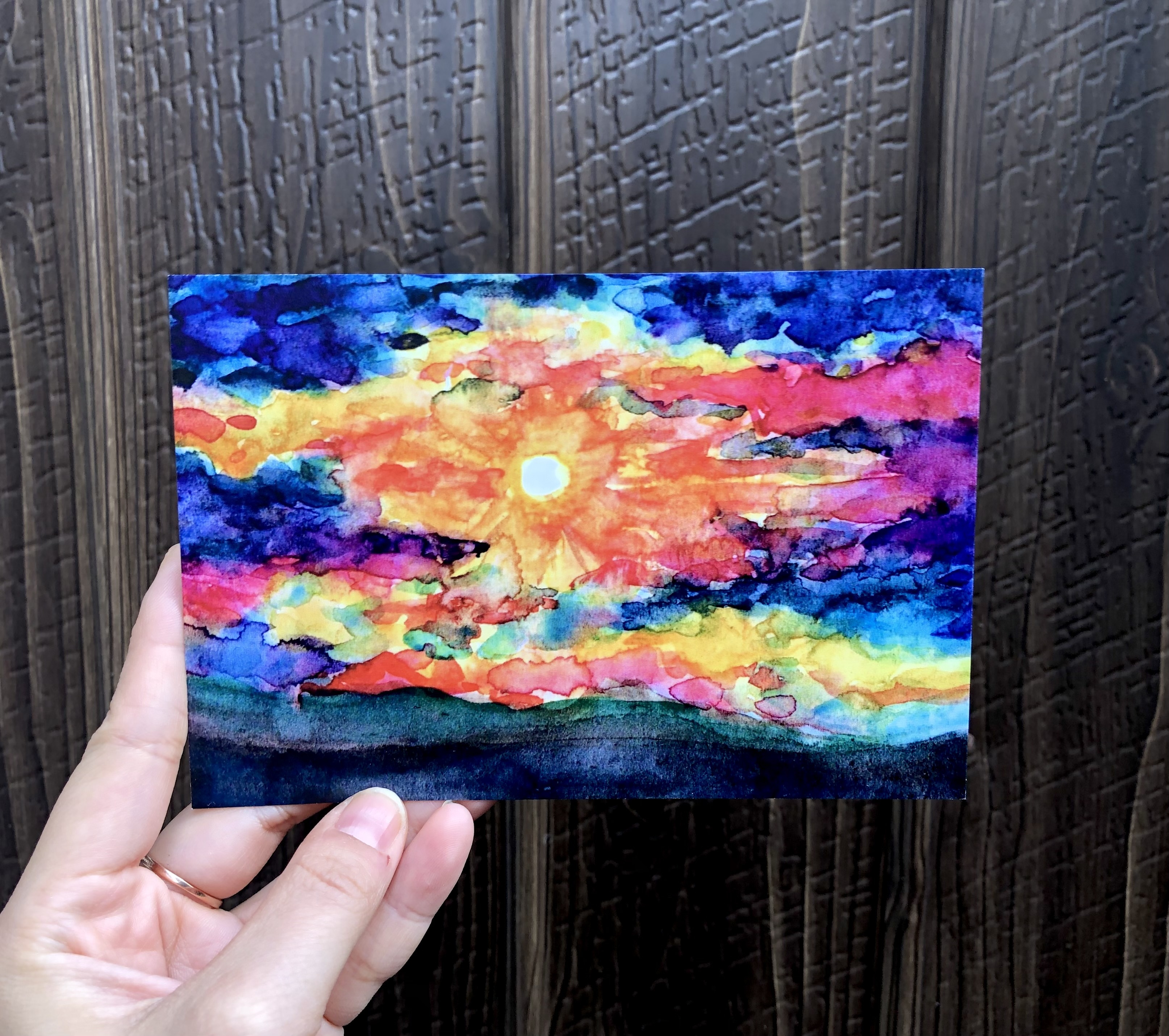 "Blurred Sunset"-  Postcard