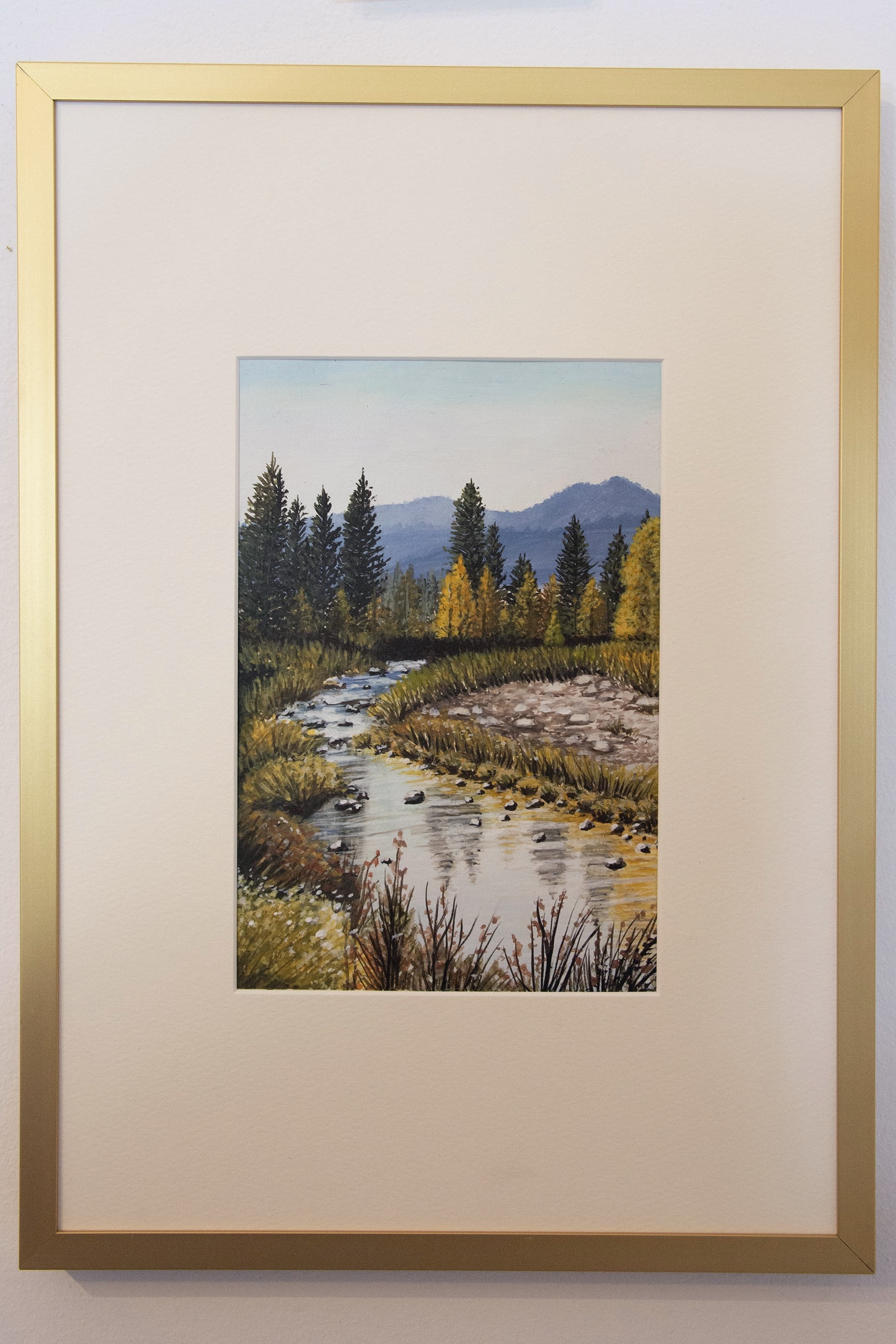 "I Love Fall Most of All" Original Gouache Painting