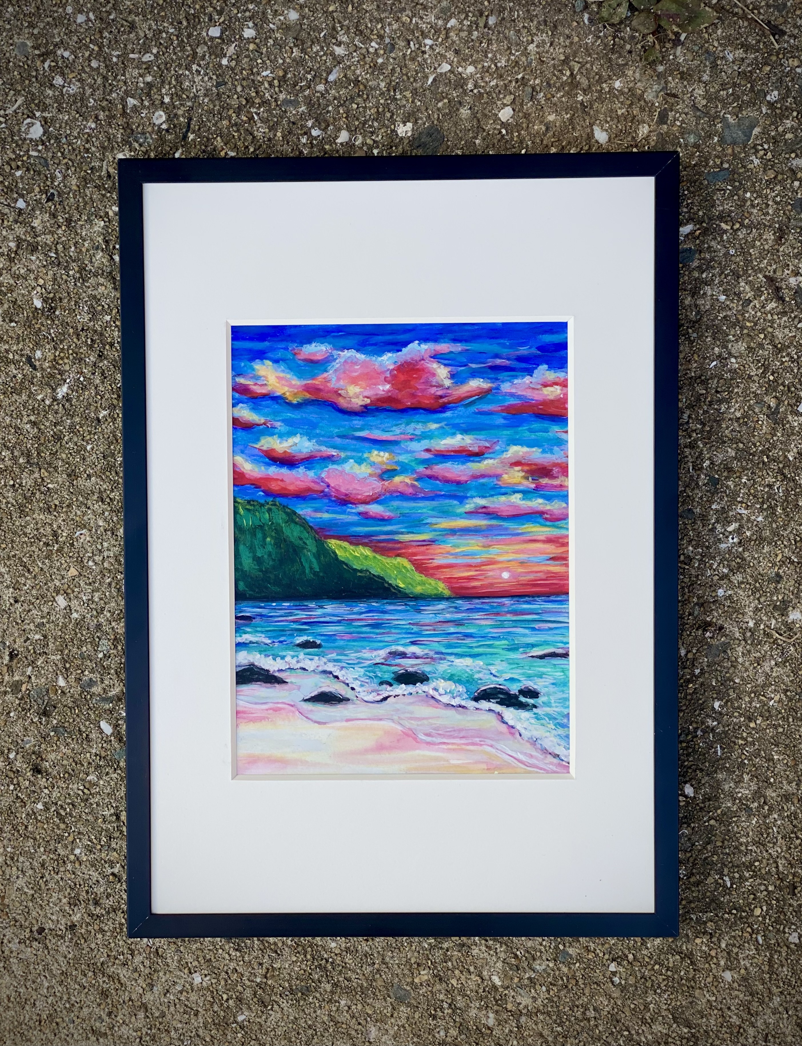 "My Happy Place--Itoshima-糸島" Original Gouache Painting (SOLD)
