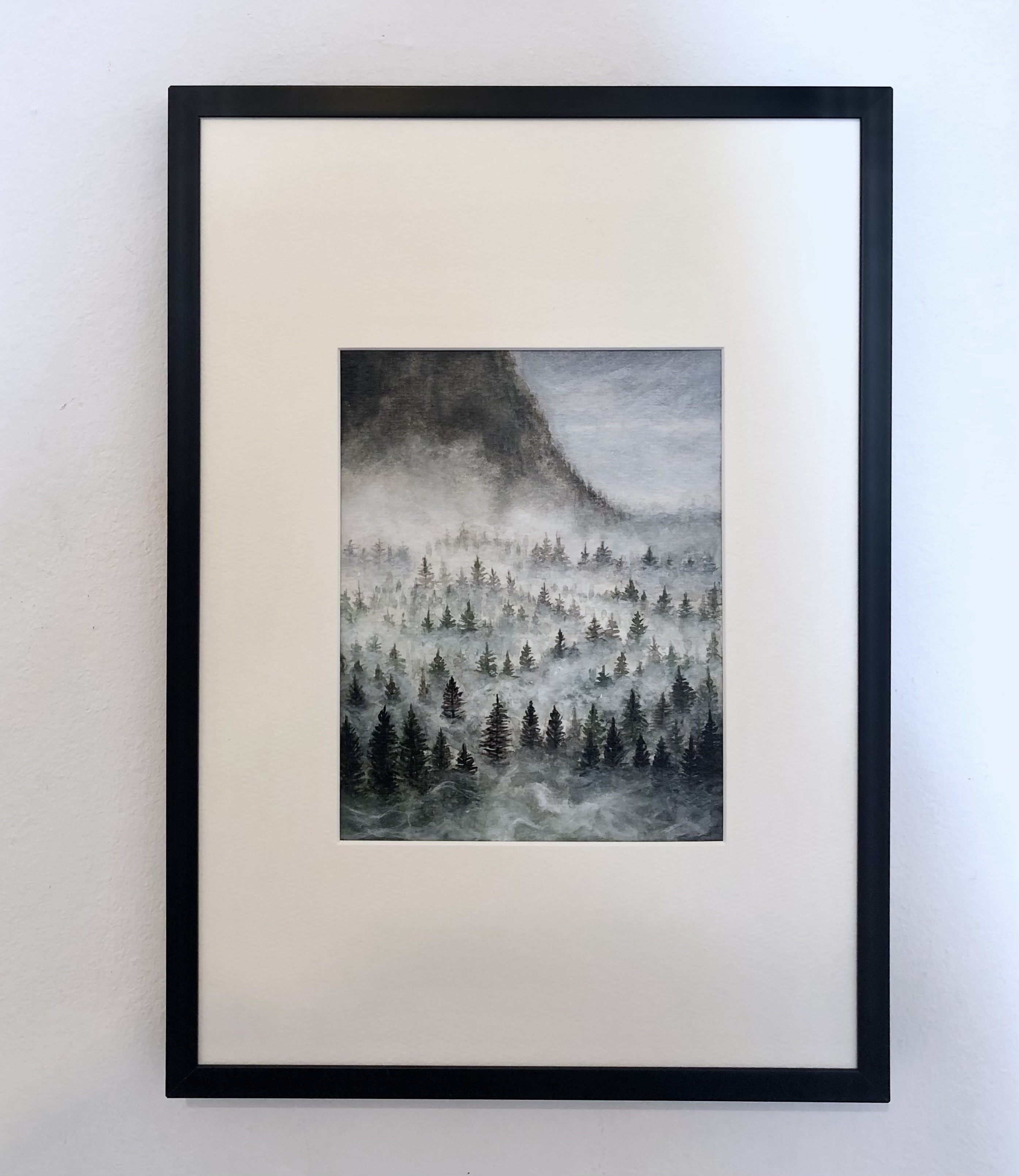 "Smokey Forest" Original Watercolor Painting