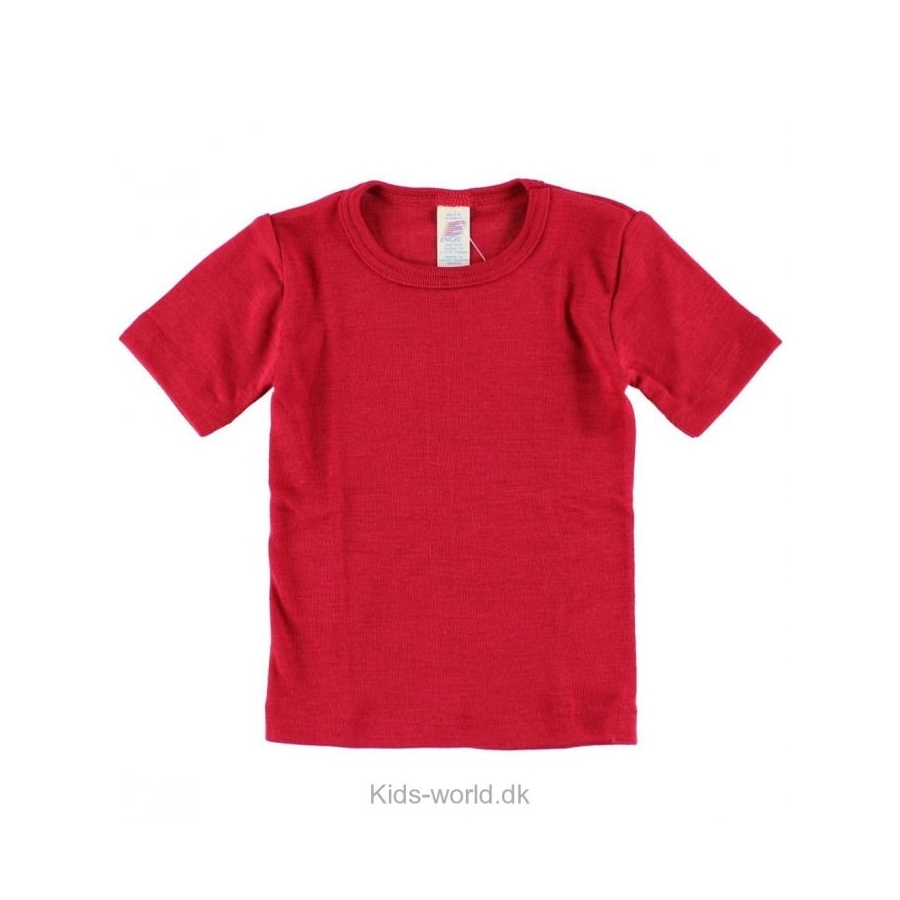 Vilnoniai marškinėliai su šilku raudoni