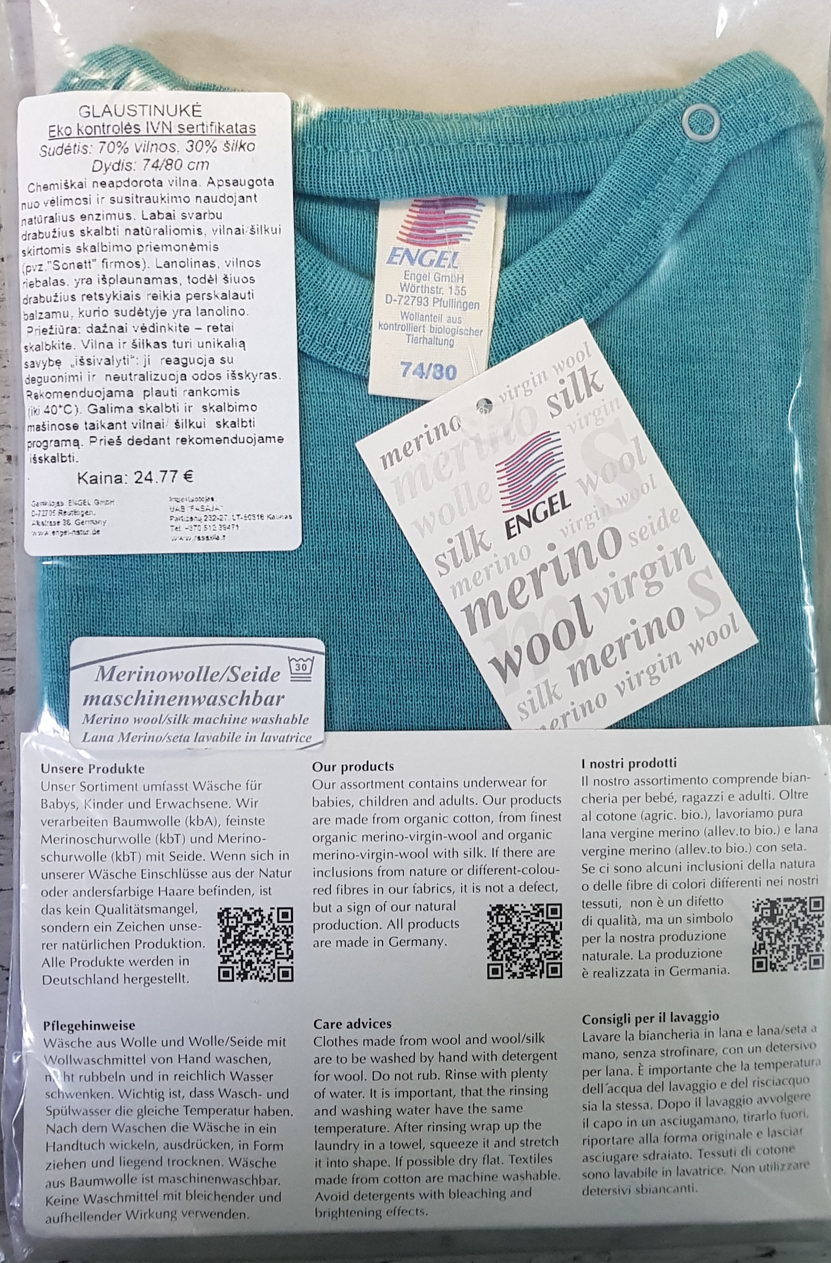 Vilnonė su šilku glaustinukė elektrik spalvos