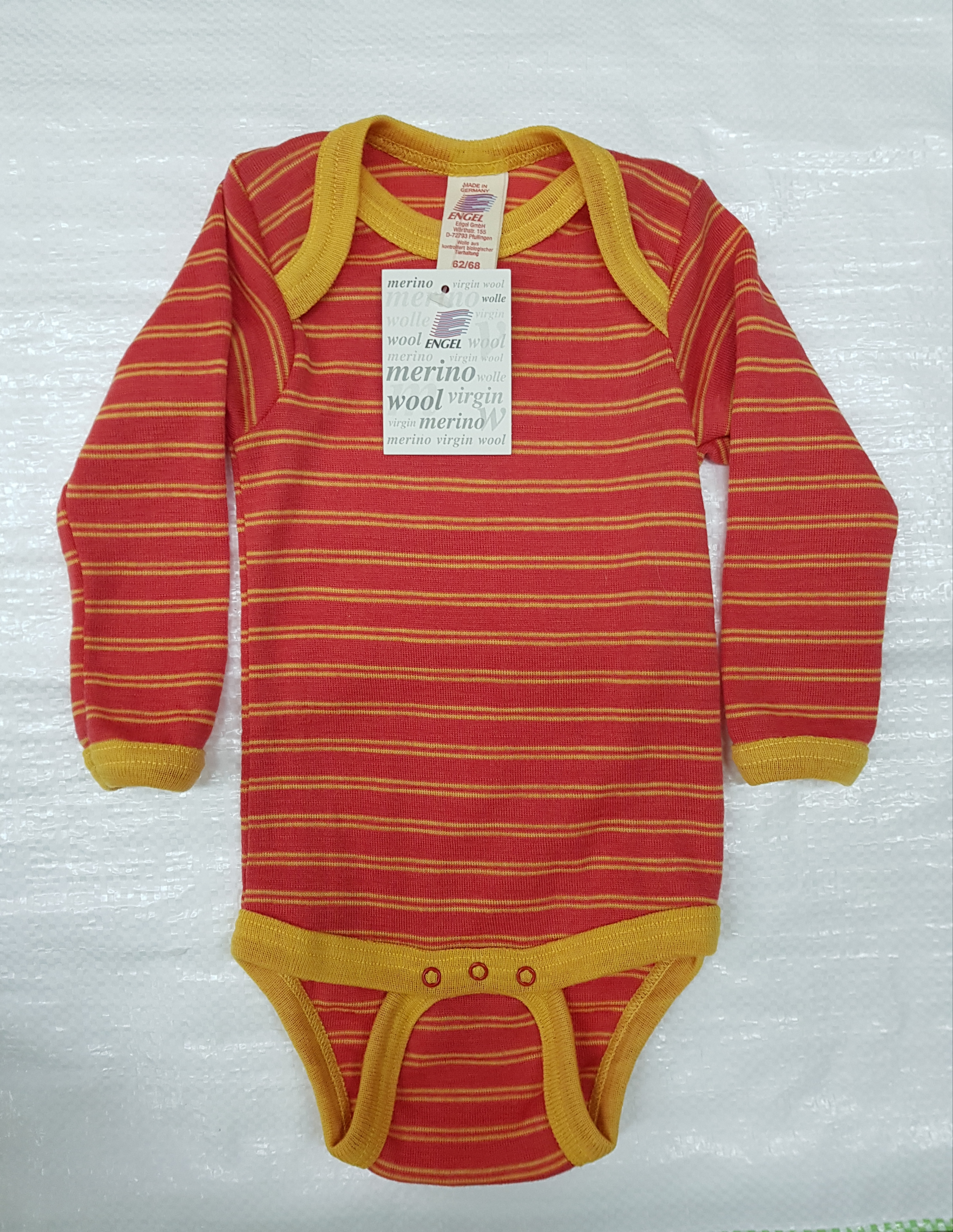 Vilnonė glaustinukė raudona su geltonais dryžiais