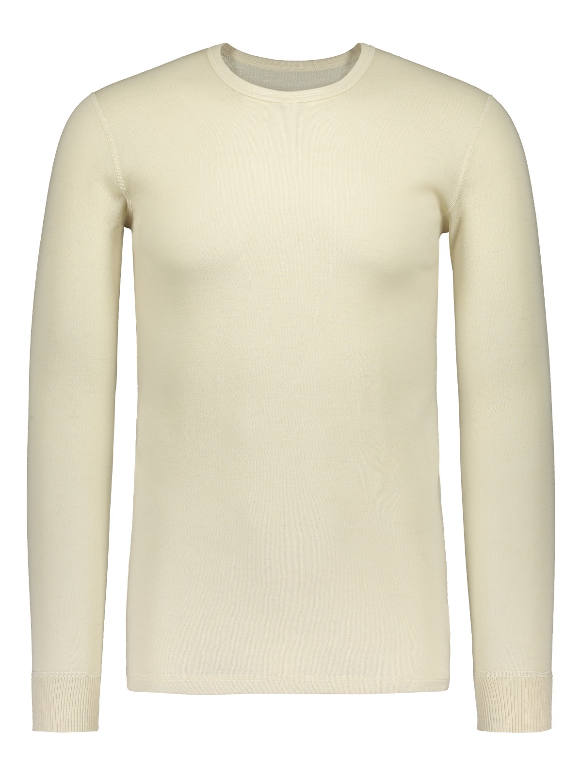 Merino vilnos marškinėliai ilgomis rankovėmis UNISEX, balti