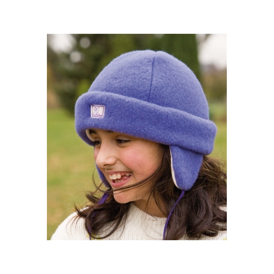 Vilnonė stilinga kepurytė, mėlyna