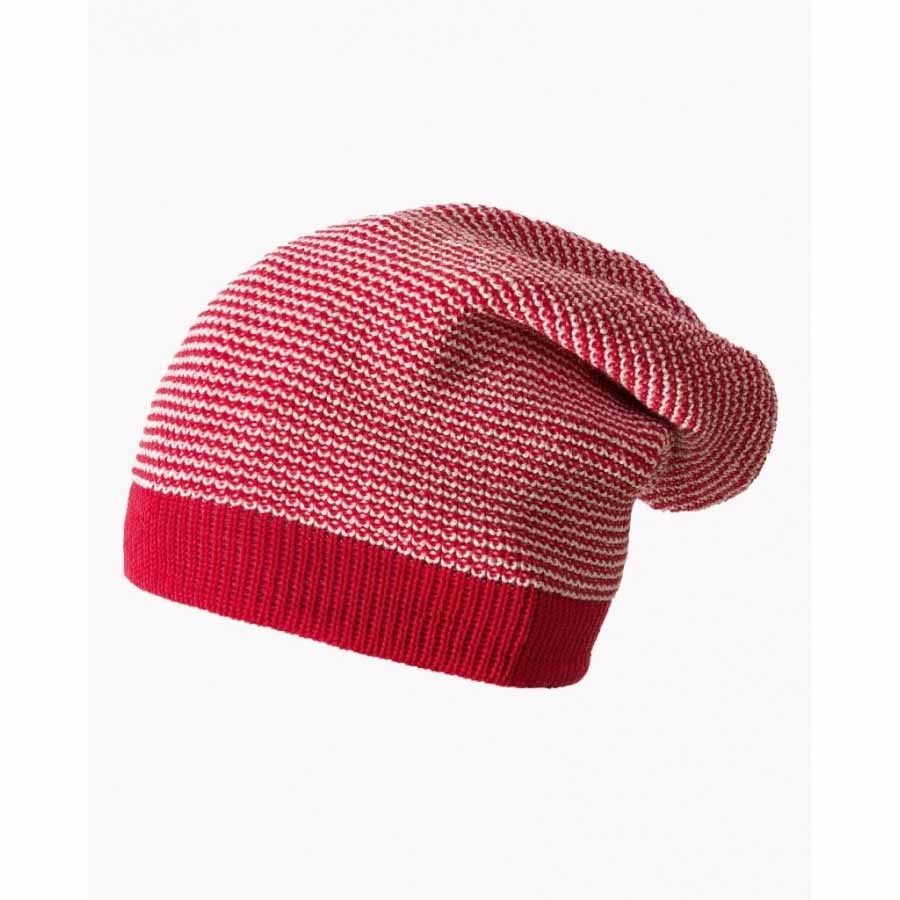 Vilnonė melanžinė trikotažinė kepurė, raudona