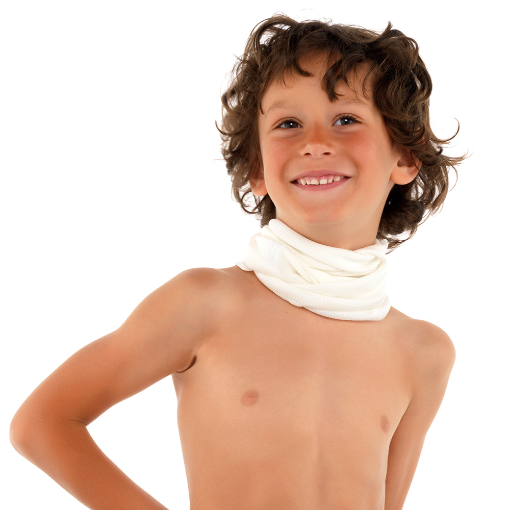 Dermasilk žiedinė skarelė 90x15 cm.