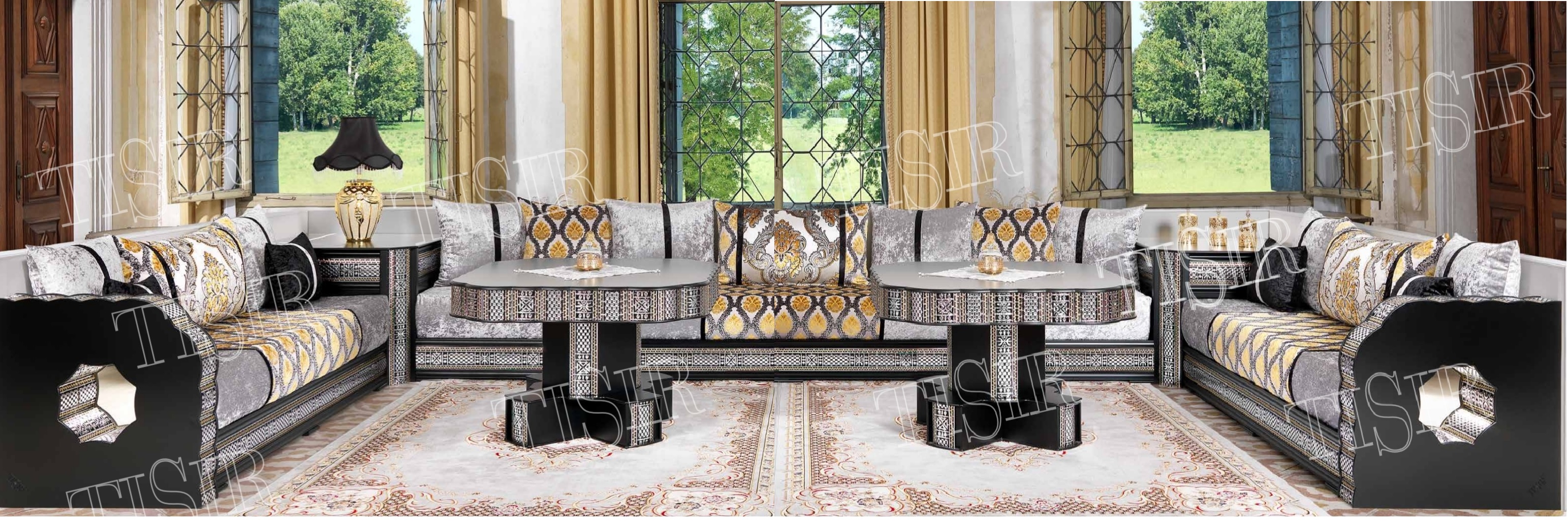 SALON MAROCAIN BERBERE NOIR