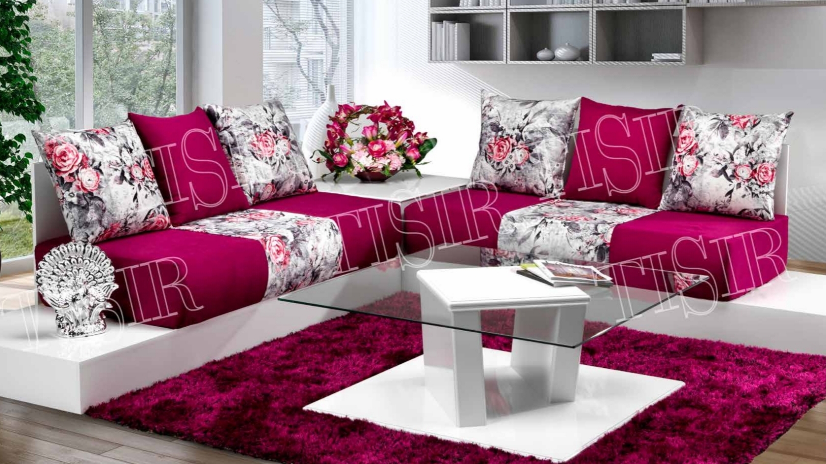 SALON MAROCAIN MARMARA BLANC