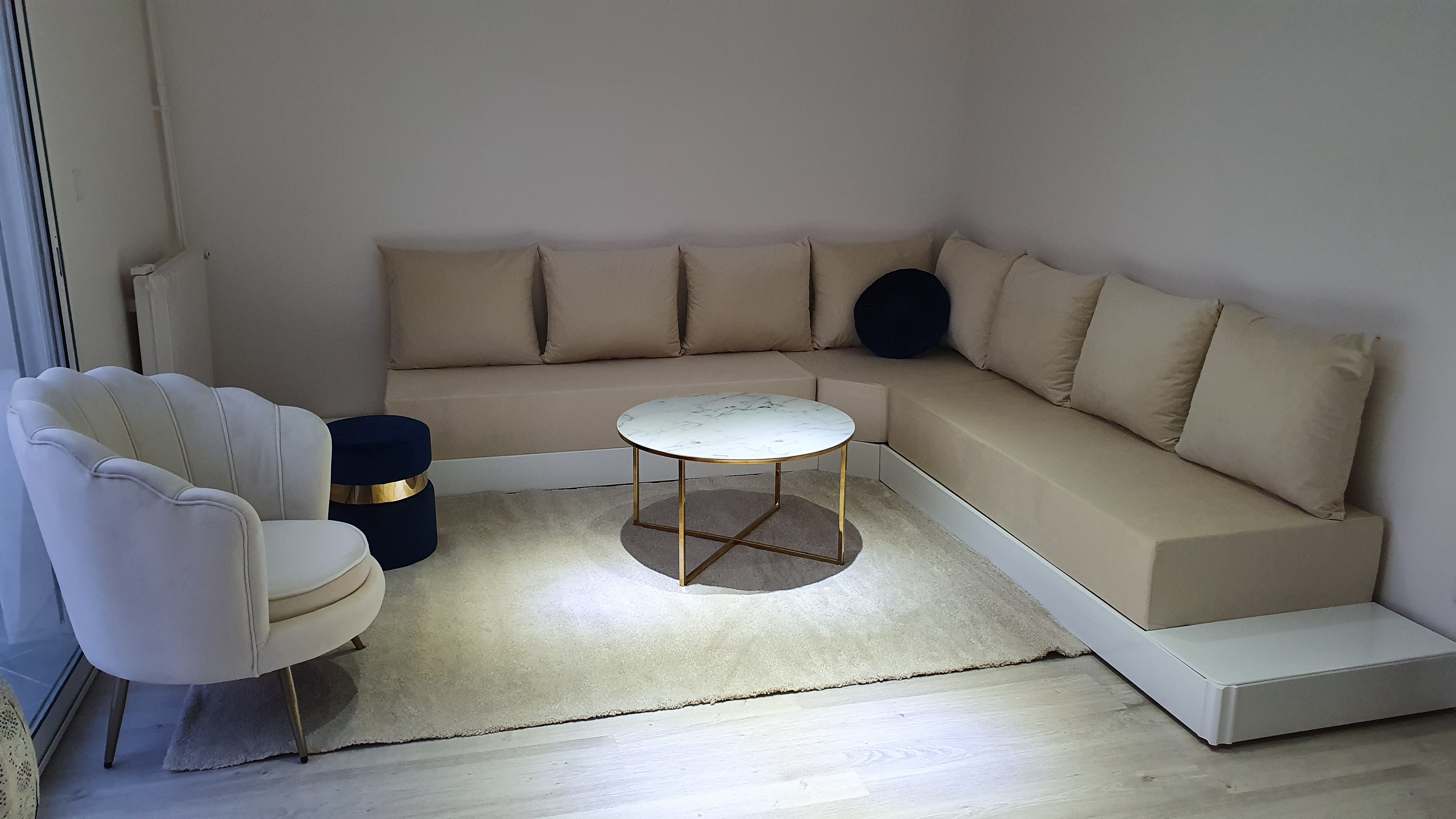 SALON MAROCAIN MARMARA BLANC