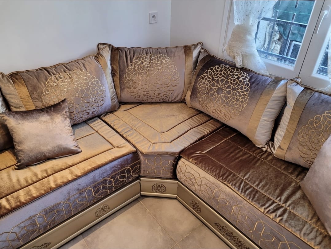 SALON MAROCAIN ORIENTAL GLD NOIR