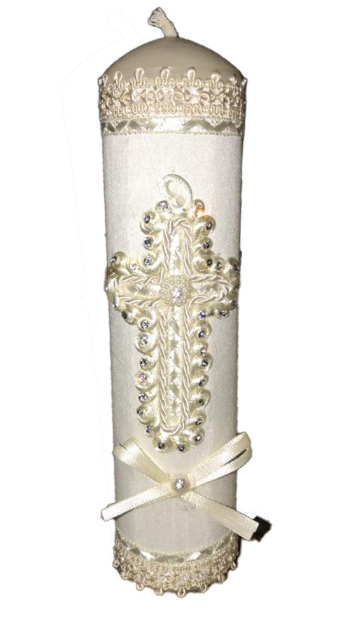 Kit de Vela, Concha y Pañuelo para bautizo - Modelo Luis