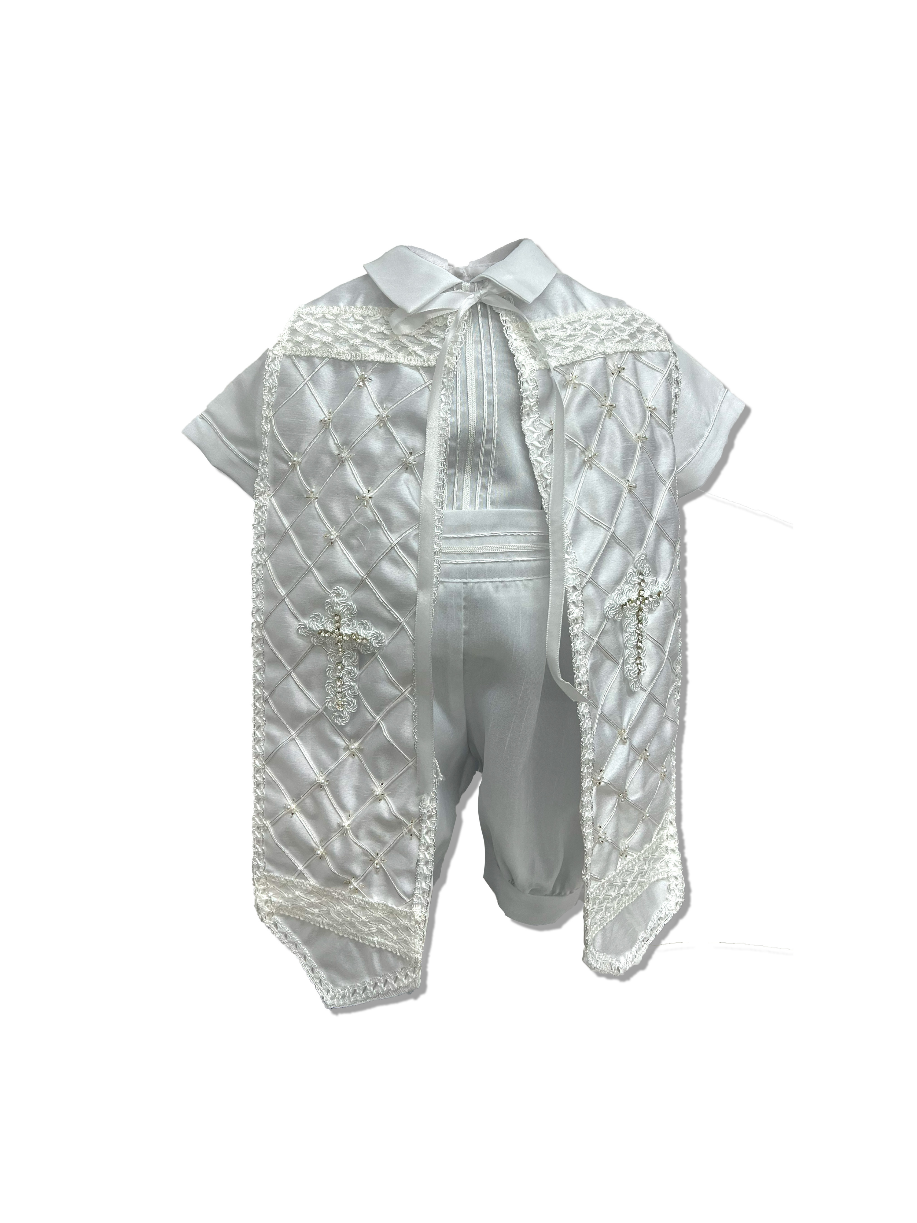 Ropón de bautizo para niño alta calidad: Modelo Leonardo