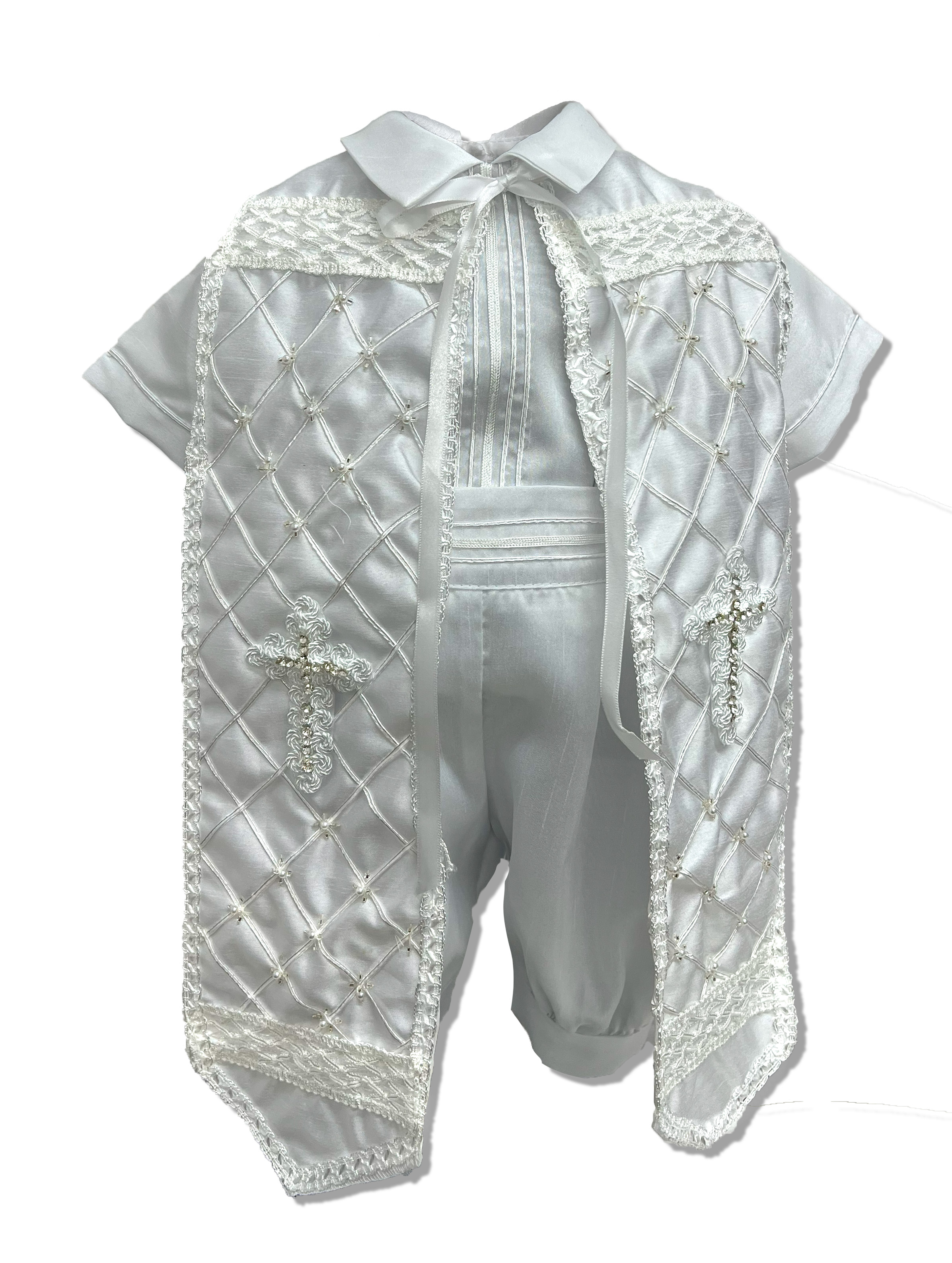 Ropón de bautizo para niño alta calidad: Modelo Leonardo