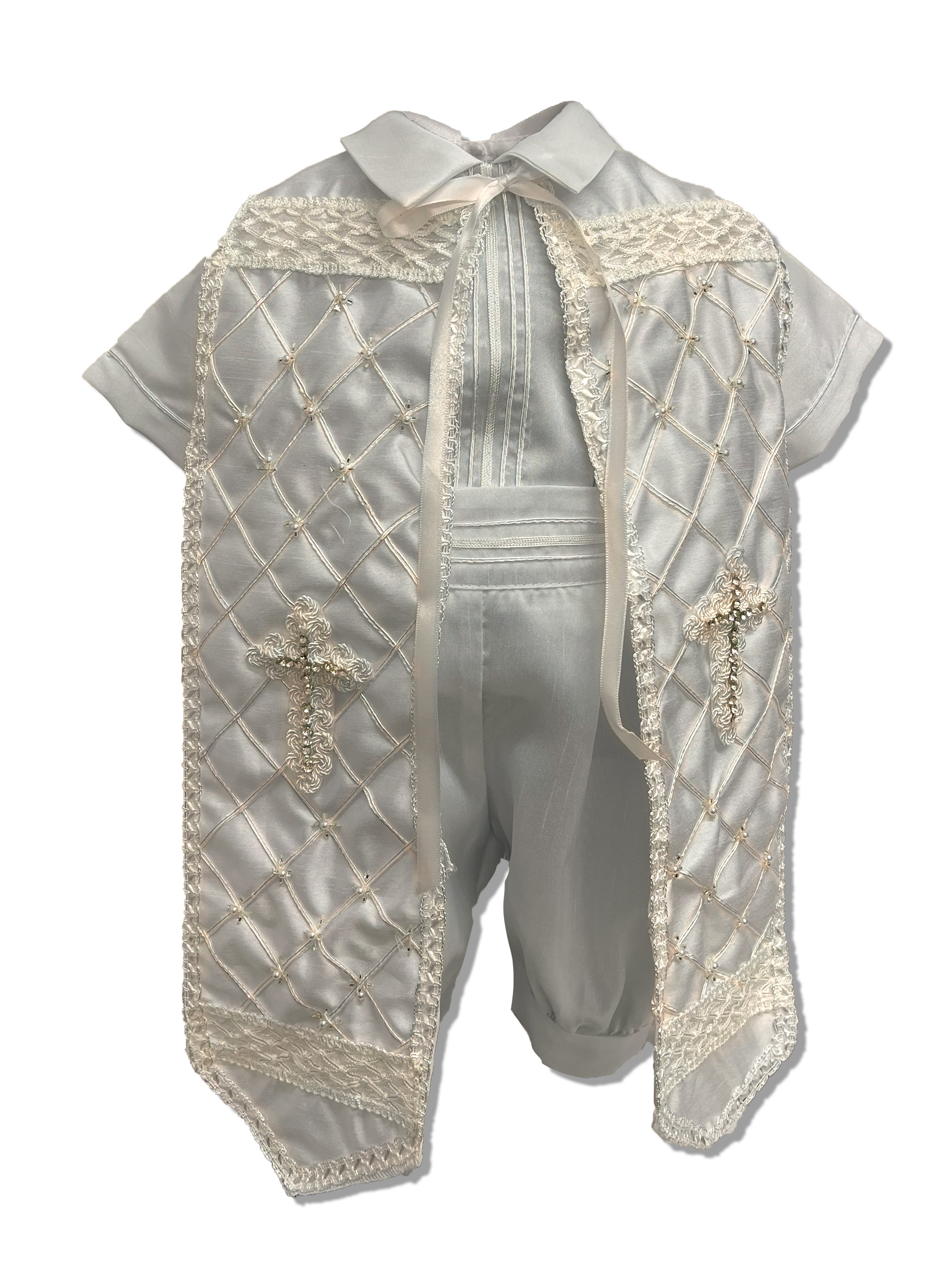 Ropón de bautizo para niño alta calidad: Modelo Leonardo