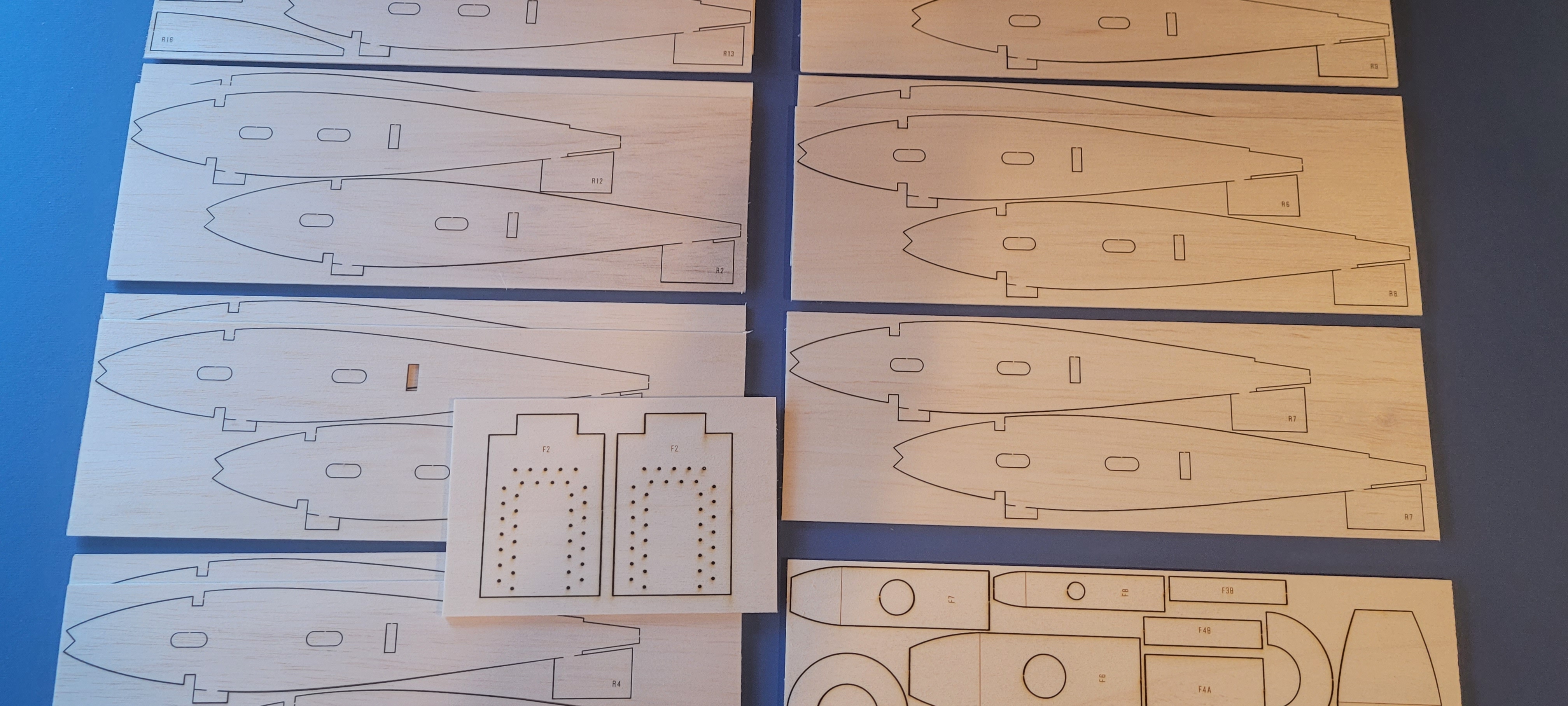 Mercury Crusader - Control Line Model ~ Laser-cut Balsa Wing RIB & Former SET