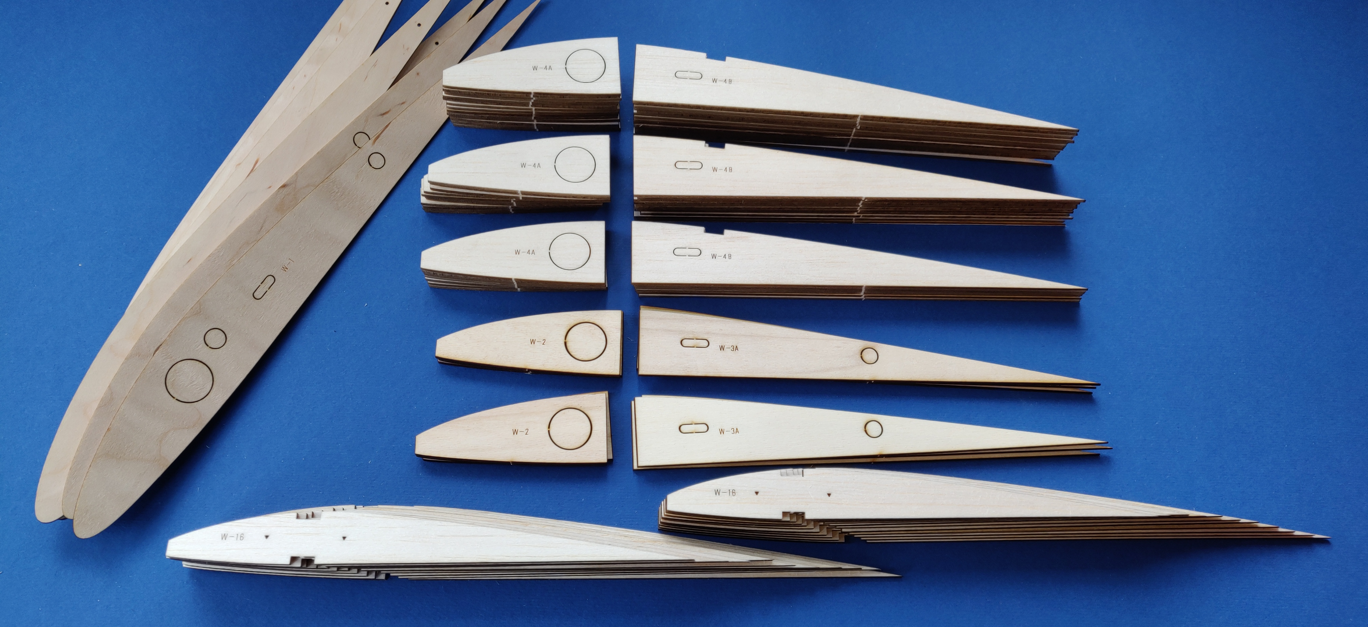 Sagitta XC - 4M RC sailplane by Airtronics - Laser-cut Balsa/Ply Rib Set