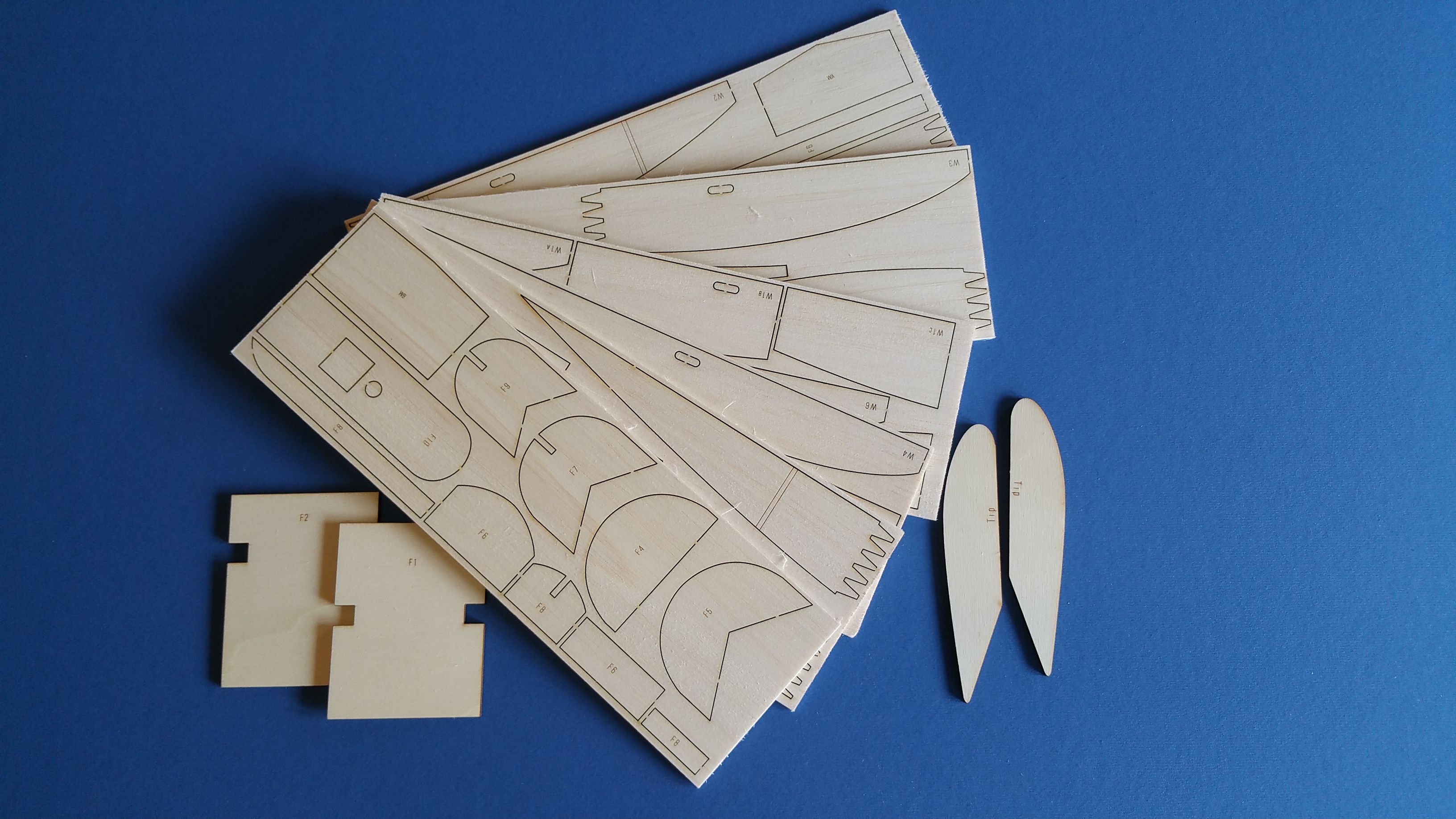Lightning by James Osborne - 36” Semi-scale RC jet model ~ Laser-cut RIB SET