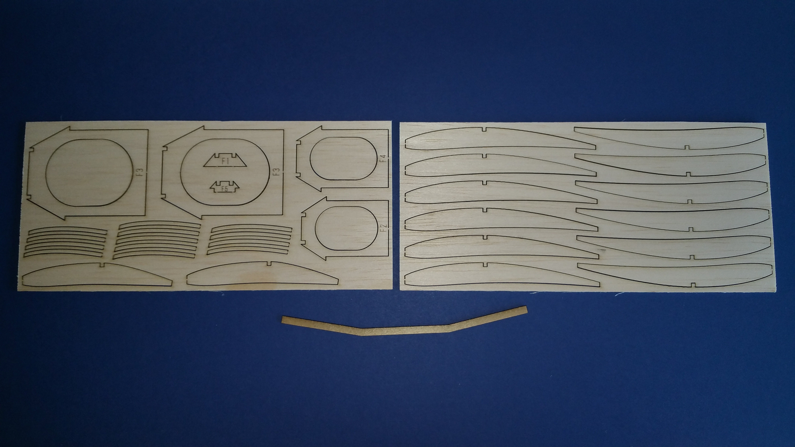 'Rubberdub' by Brian Lewis - Classic Rubber powered Model plane - Laser-cut Balsa Rib Set