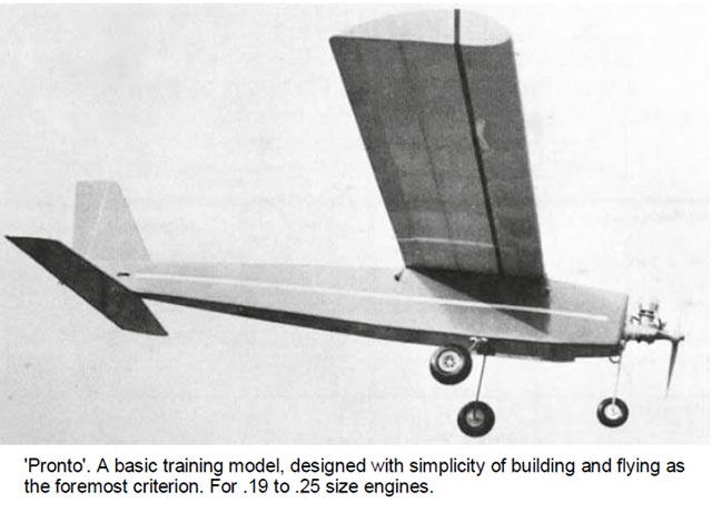 Mini Pronto by David Boddington ~ RC model Aircraft ~ Laser Cut Balsa Ply Rib Set